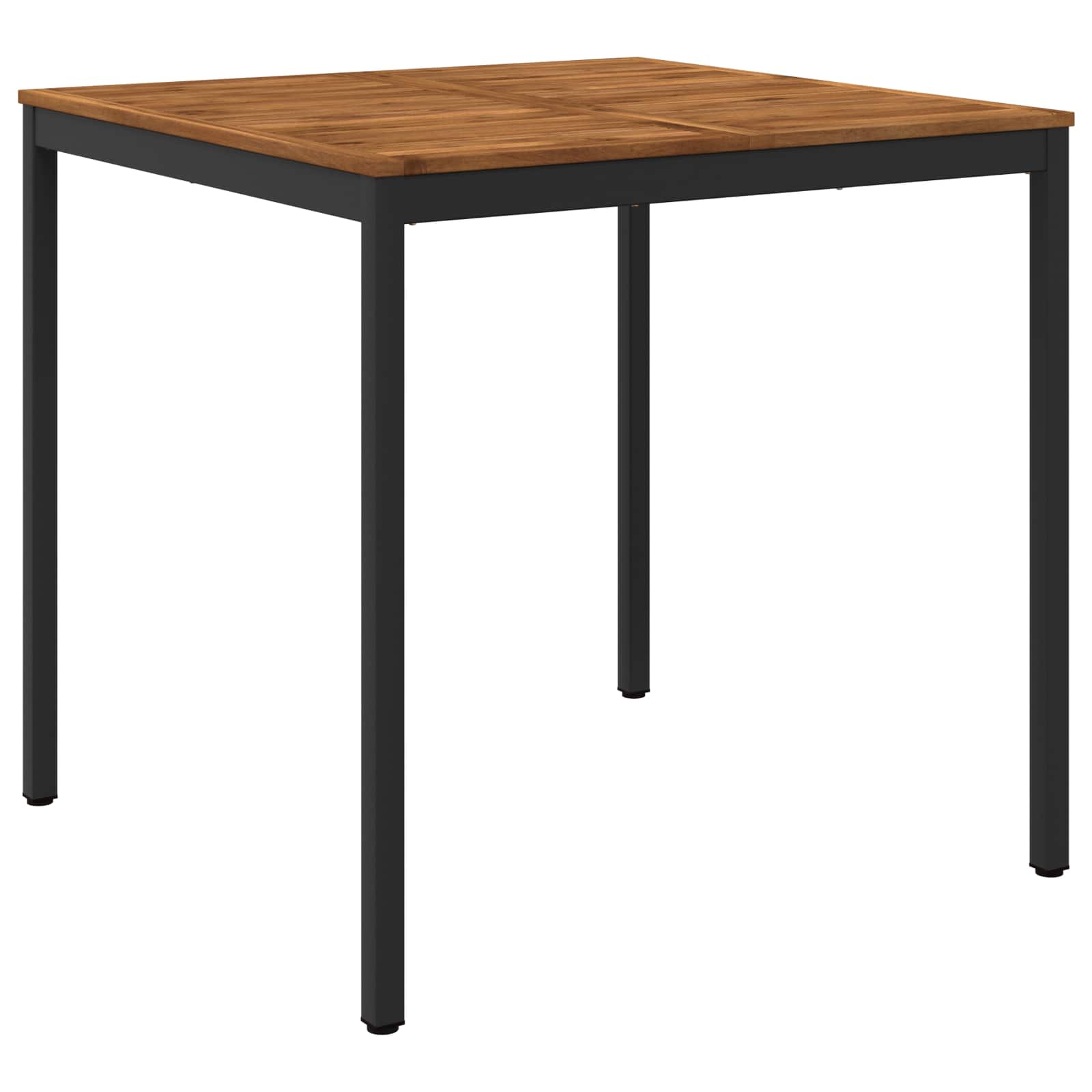 Garden Bar Table Natural and Black 110 x 108.5 x 105 cm
