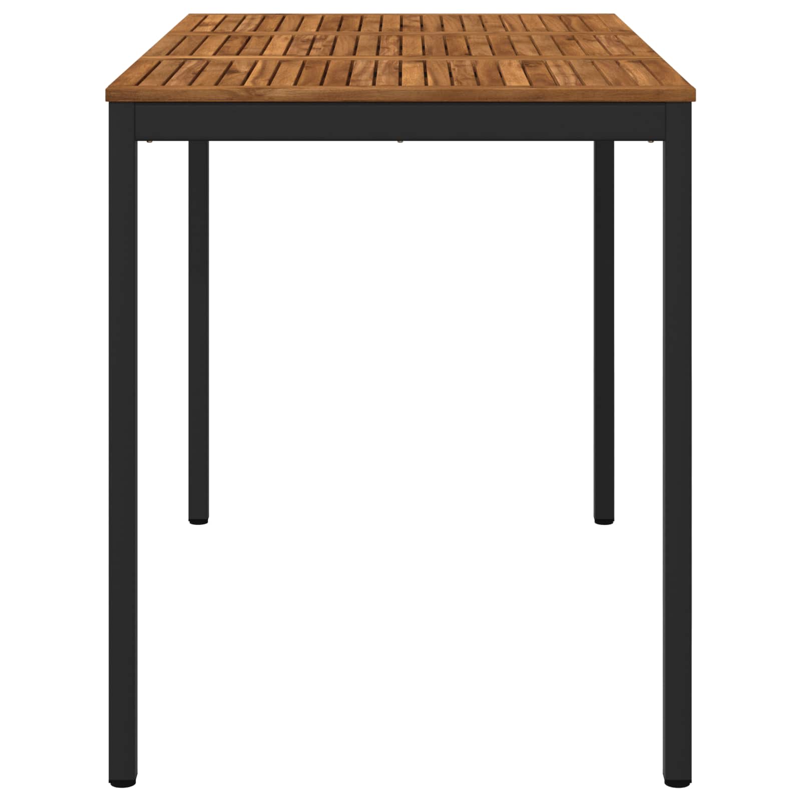 Garden Bar Table Natural and Black 147 x 88.5 x 105 cm