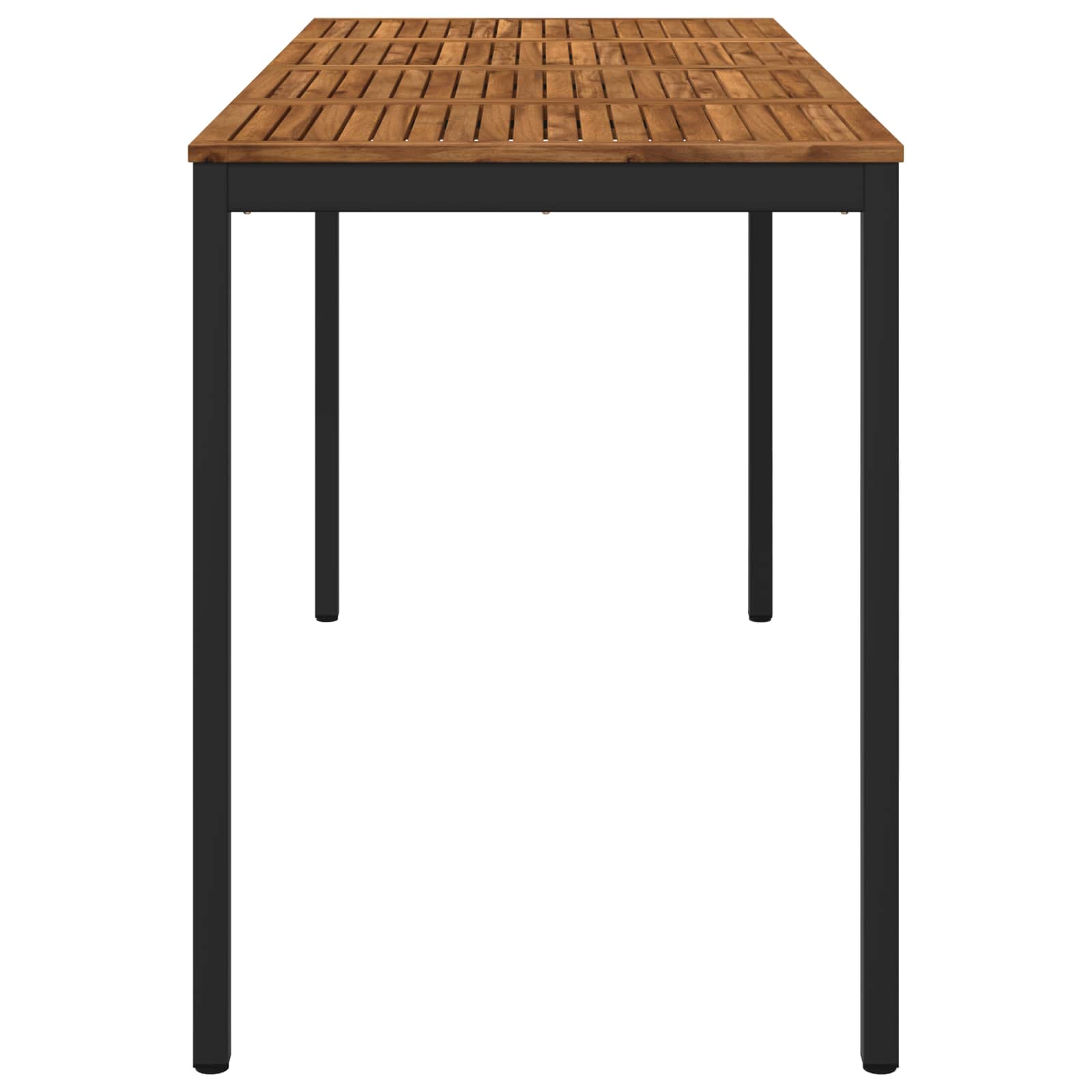 Garden Bar Table Natural and Black 196 x 80.5 x 105 cm