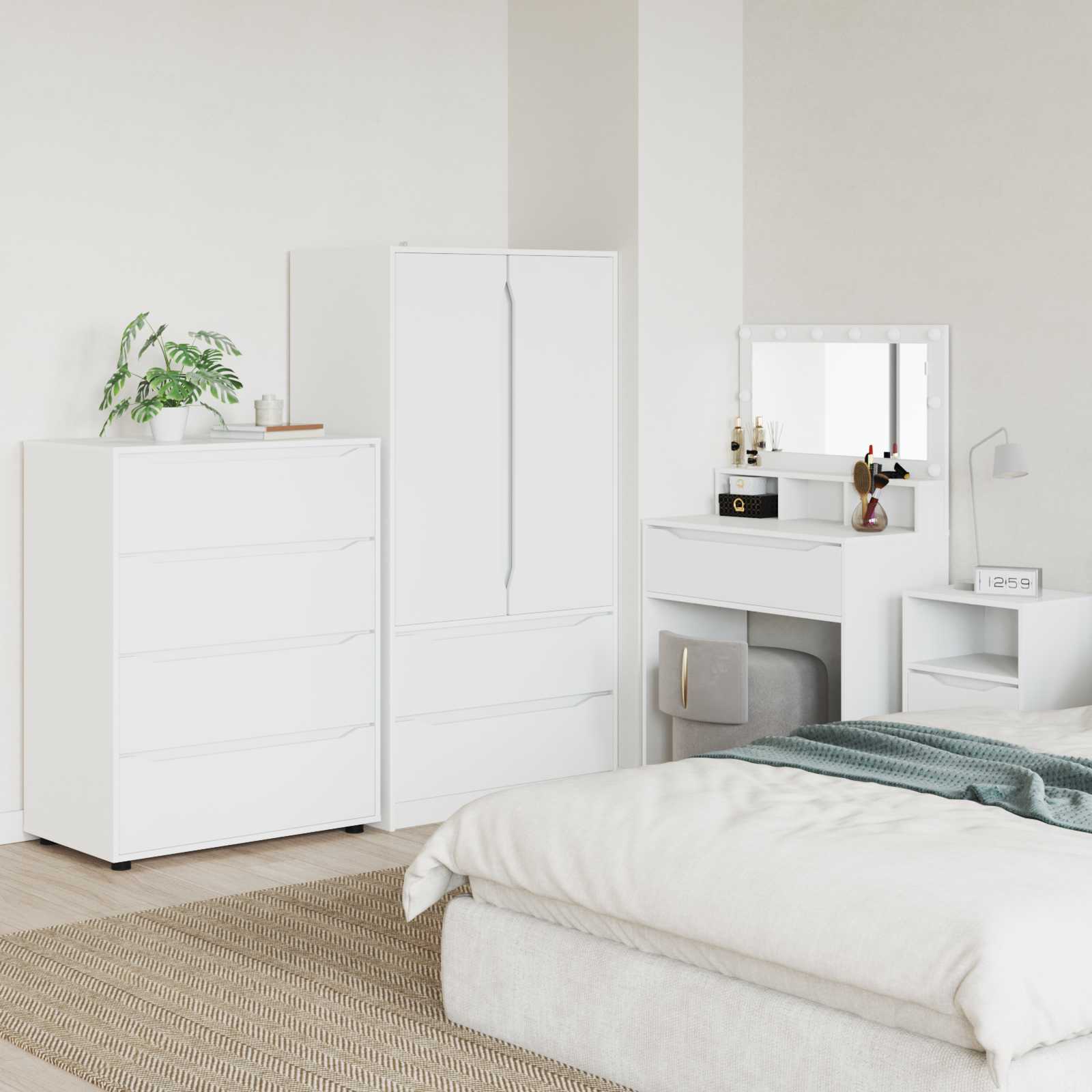 Storage Cabinets White 80 x 48 x 105 cm Engineered Wood