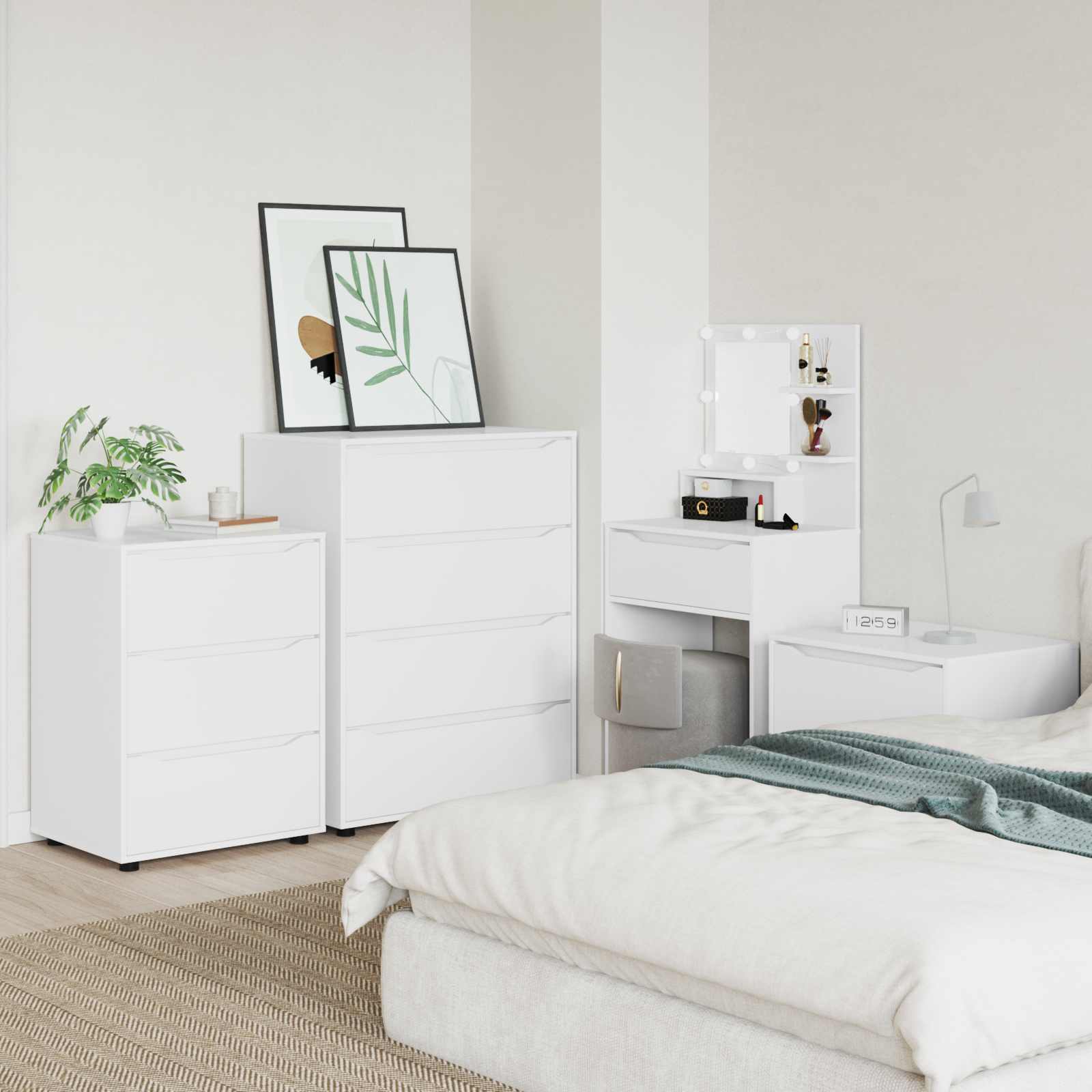 Storage Cabinets White 80 x 48 x 105 cm Engineered Wood