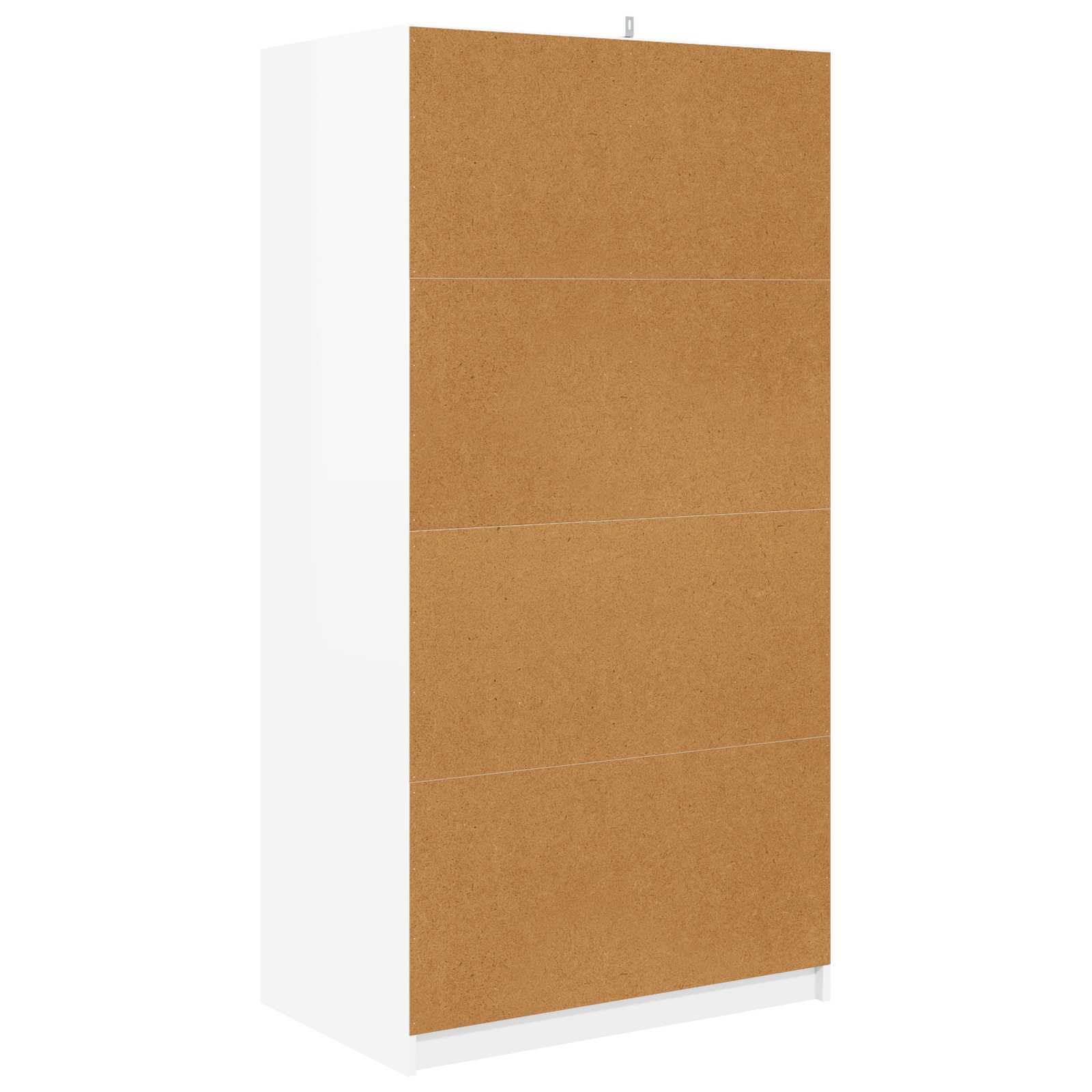 Wardrobe High Gloss White 79.5 x 49 x 156 cm Engineered Wood