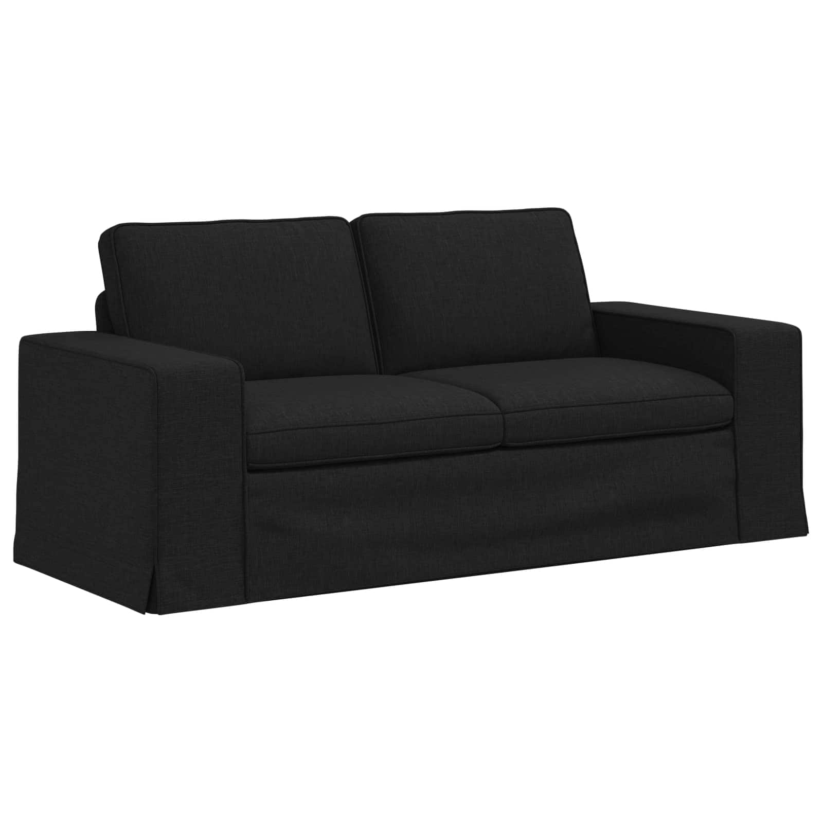 Sofa Set 2 pcs Black 182 x 80 x 82 cm Fabric