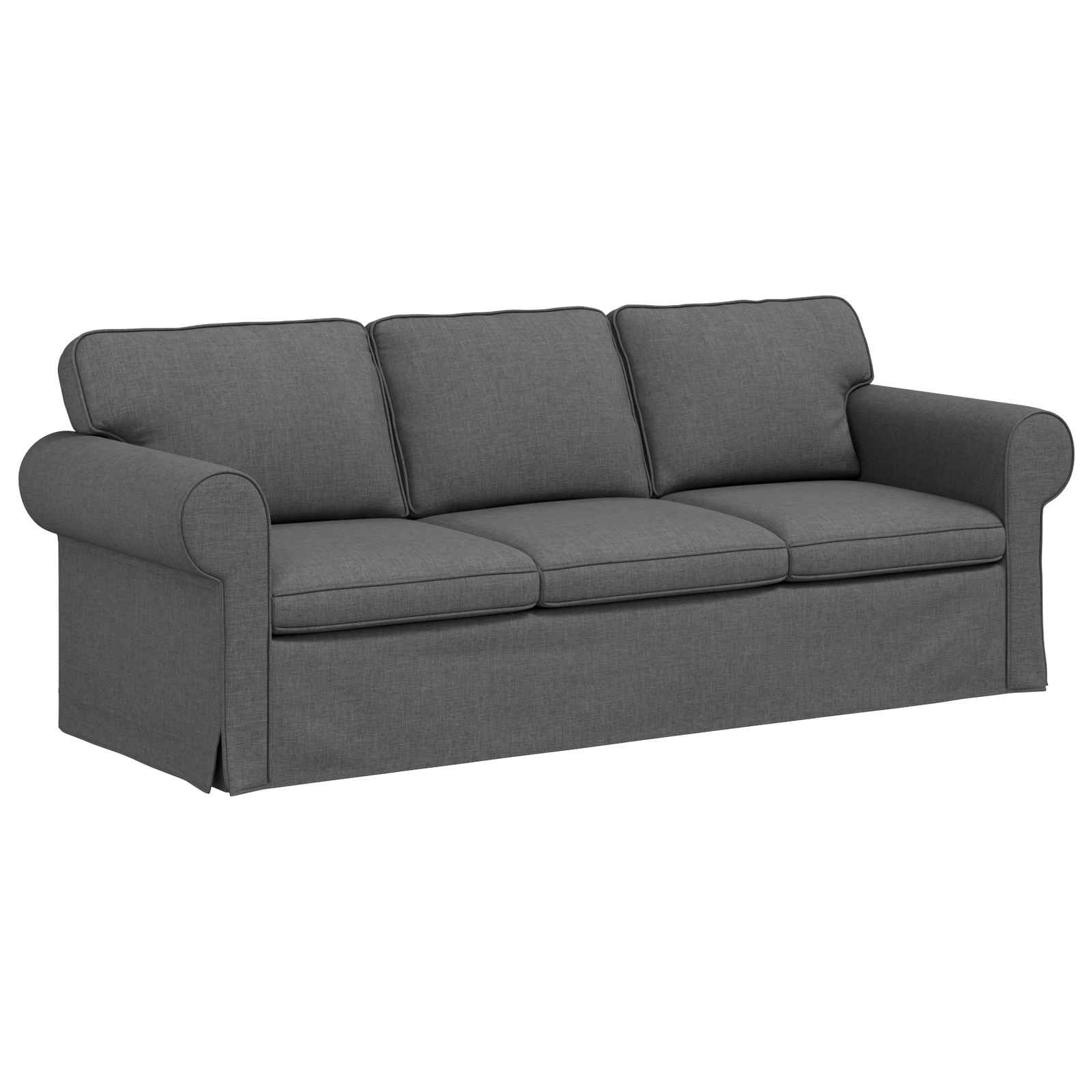 Sofa 180cm 2 pcs Dark Grey Metal