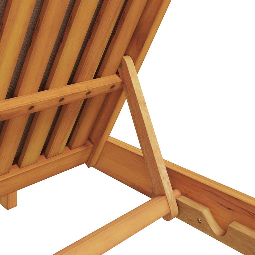 Sun Lounger 3 pcs Solid Acacia Wood Taupe