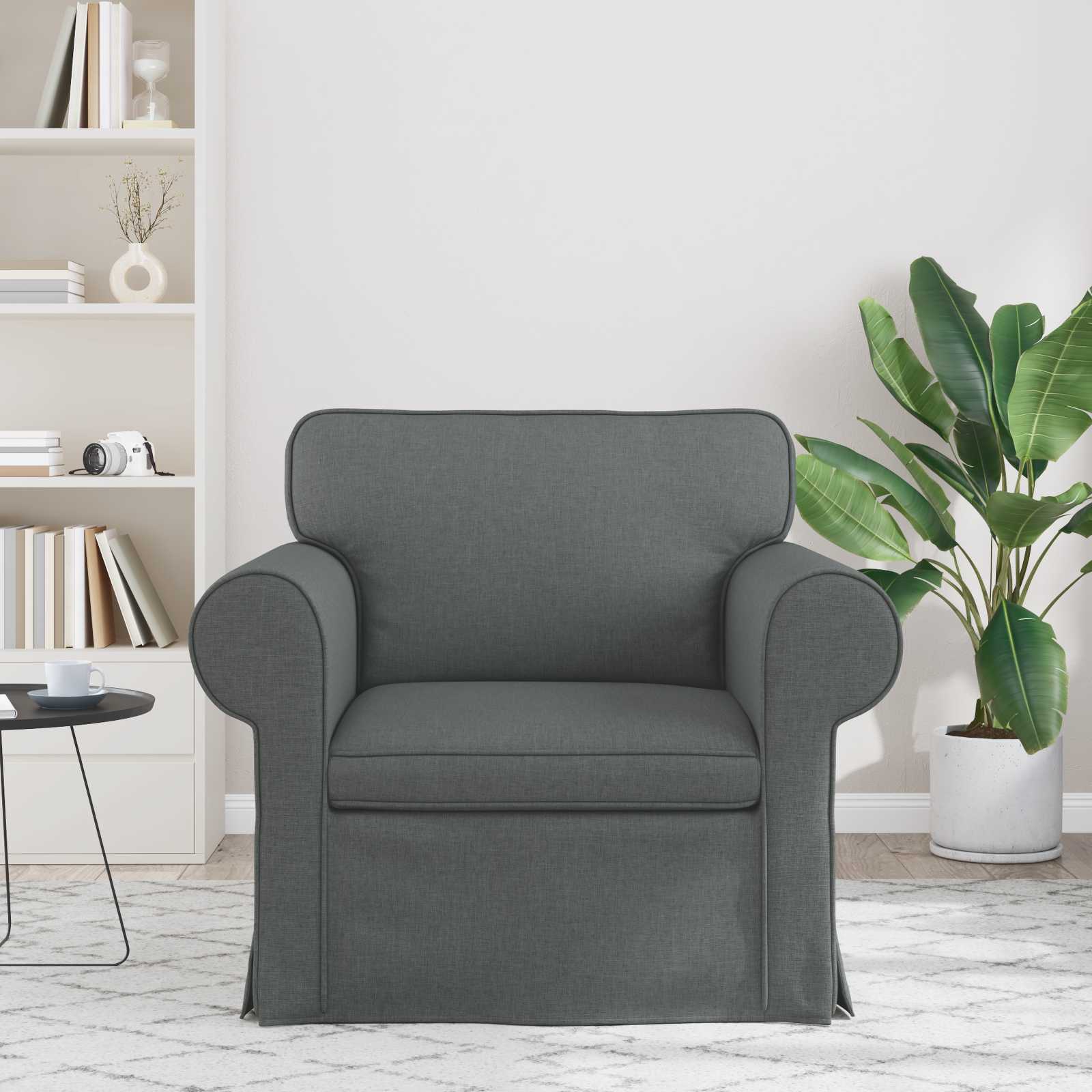 Sofa Dark Grey 95 x 82 x 80 cm Fabric