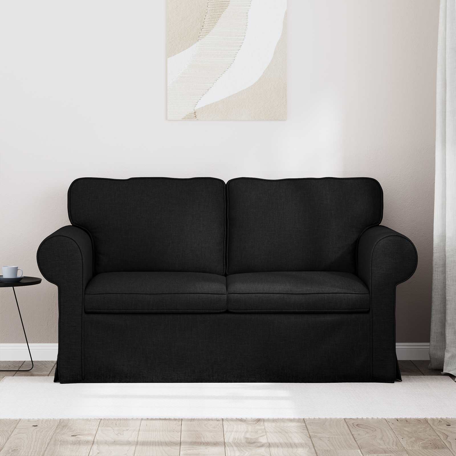 Sofa Black 155 x 82 x 80 cm Fabric