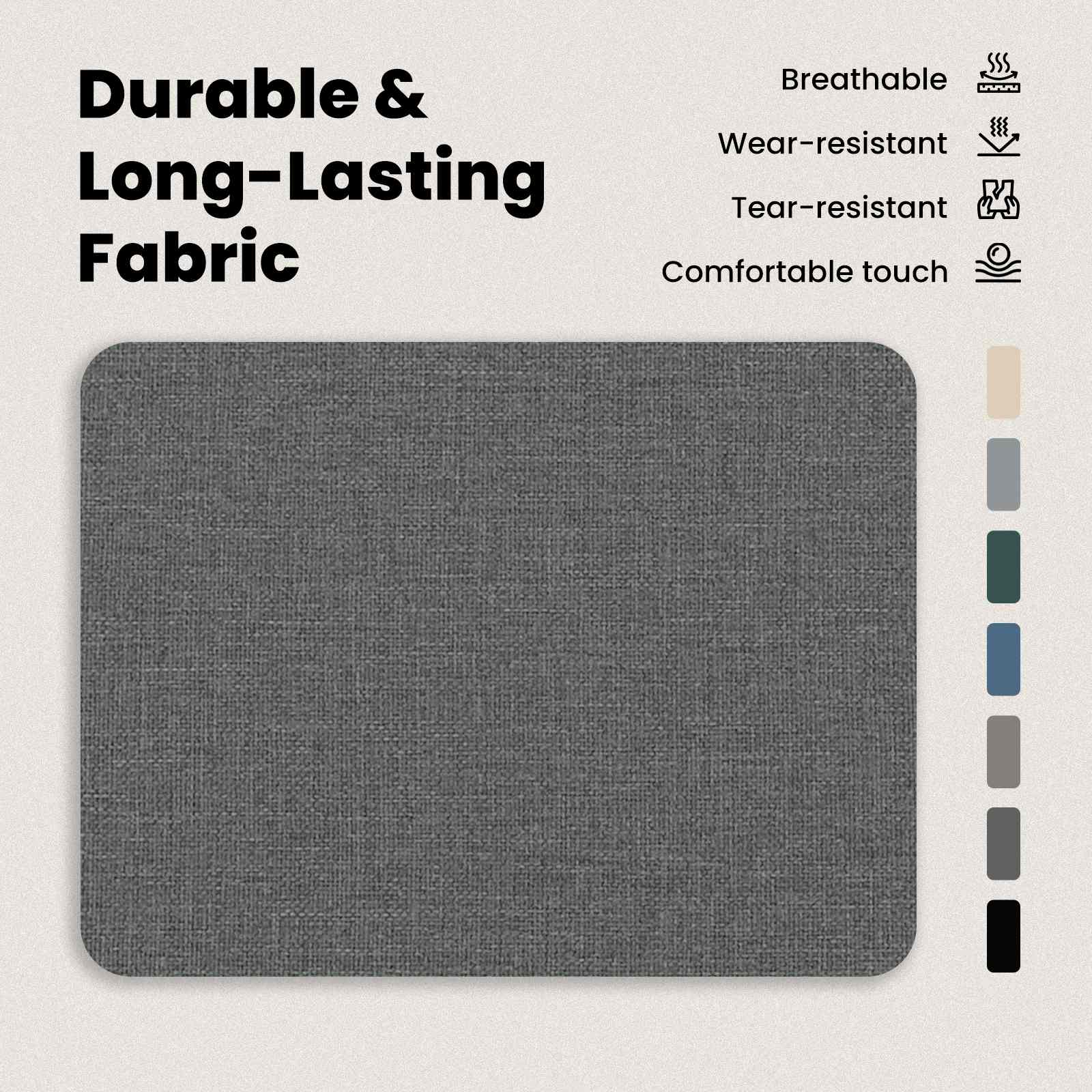 Sofa Dark Grey 215 x 82 x 80 cm Fabric