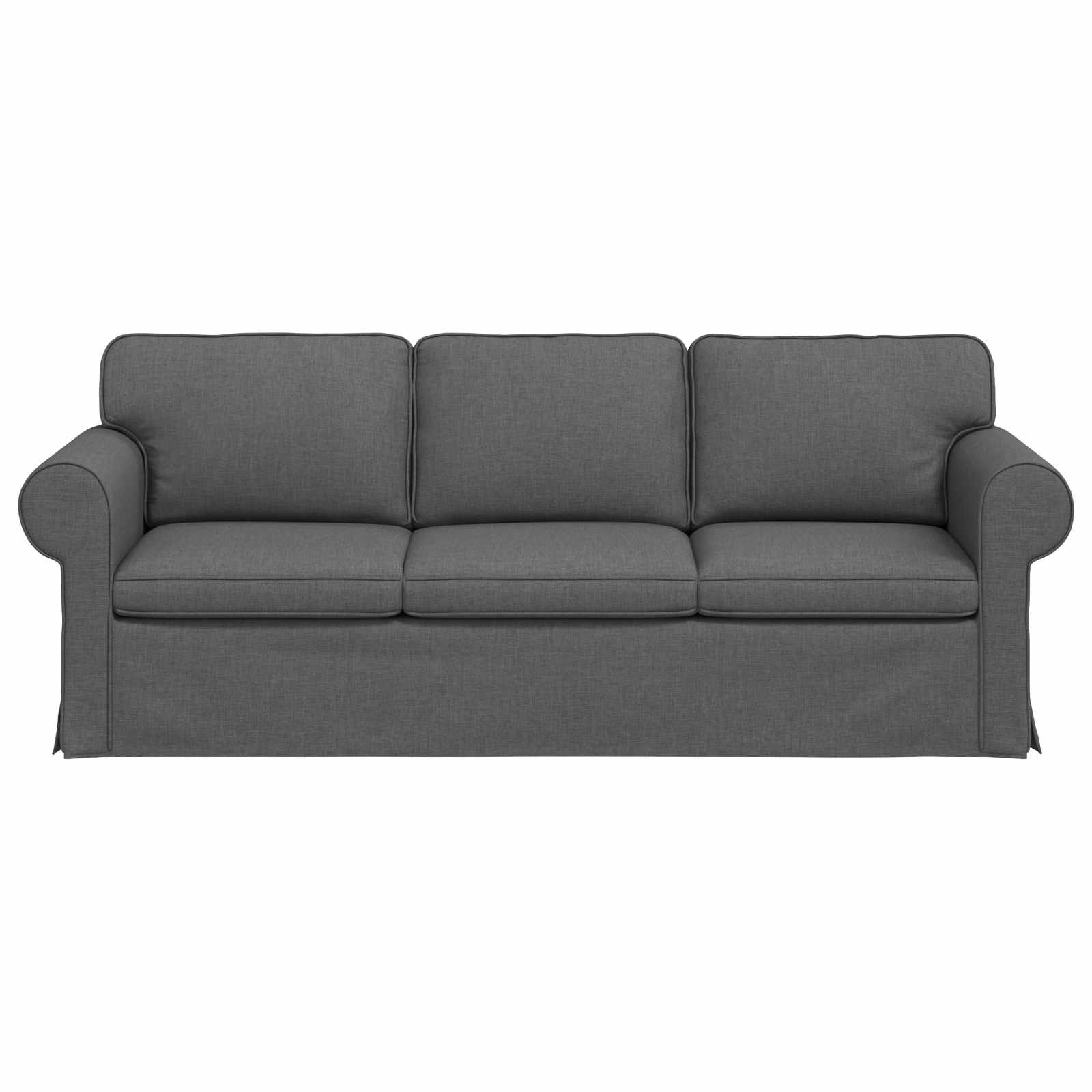 Sofa Dark Grey 215 x 82 x 80 cm Fabric