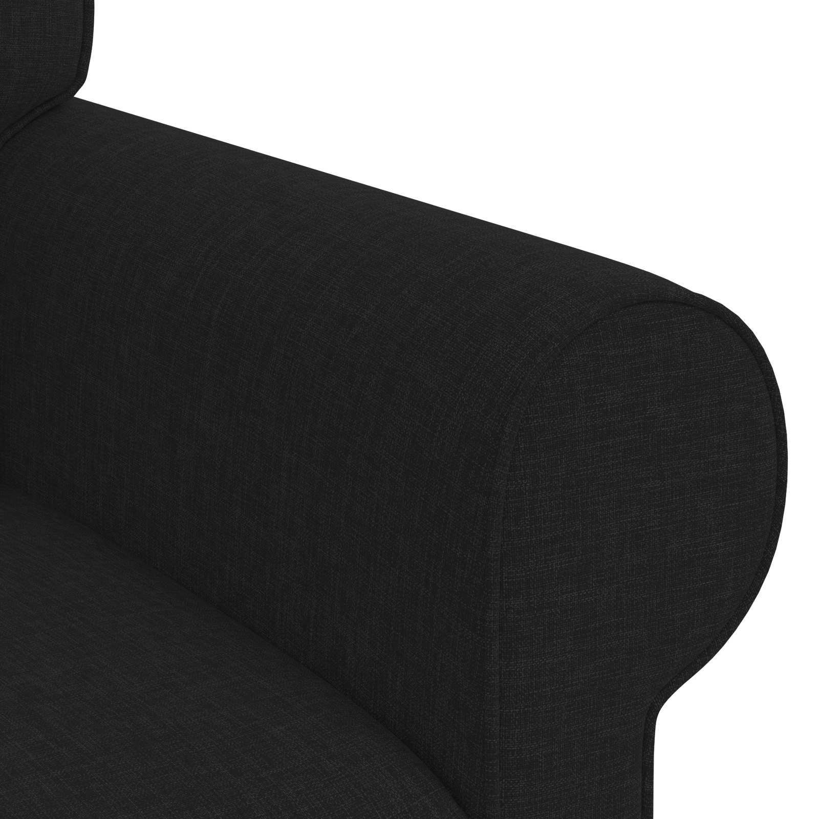 Sofa Black 215 x 82 x 80 cm Fabric
