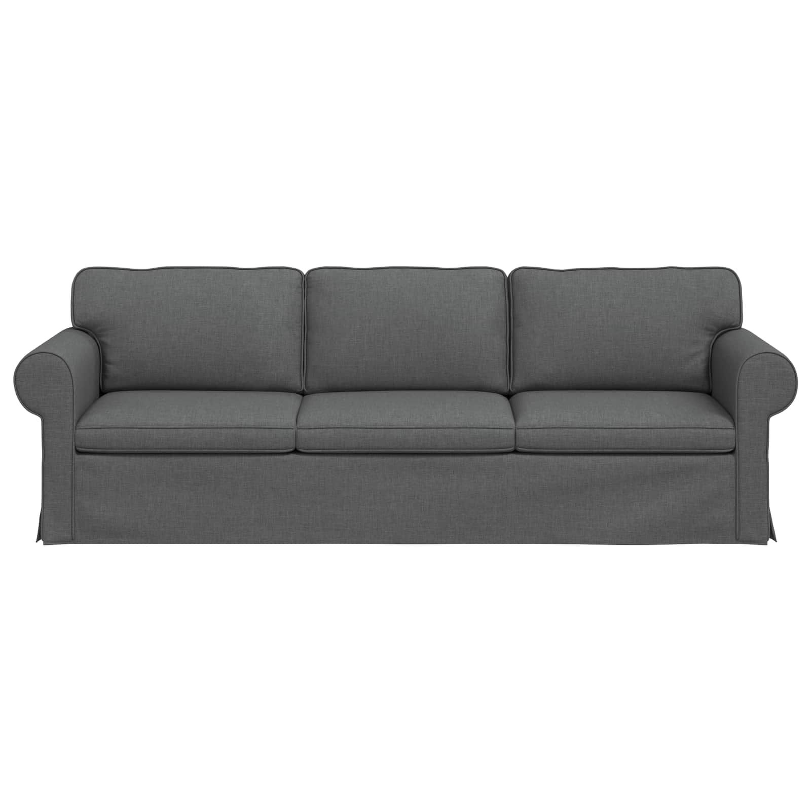 Sofa Dark Grey 245 x 82 x 80 cm Fabric