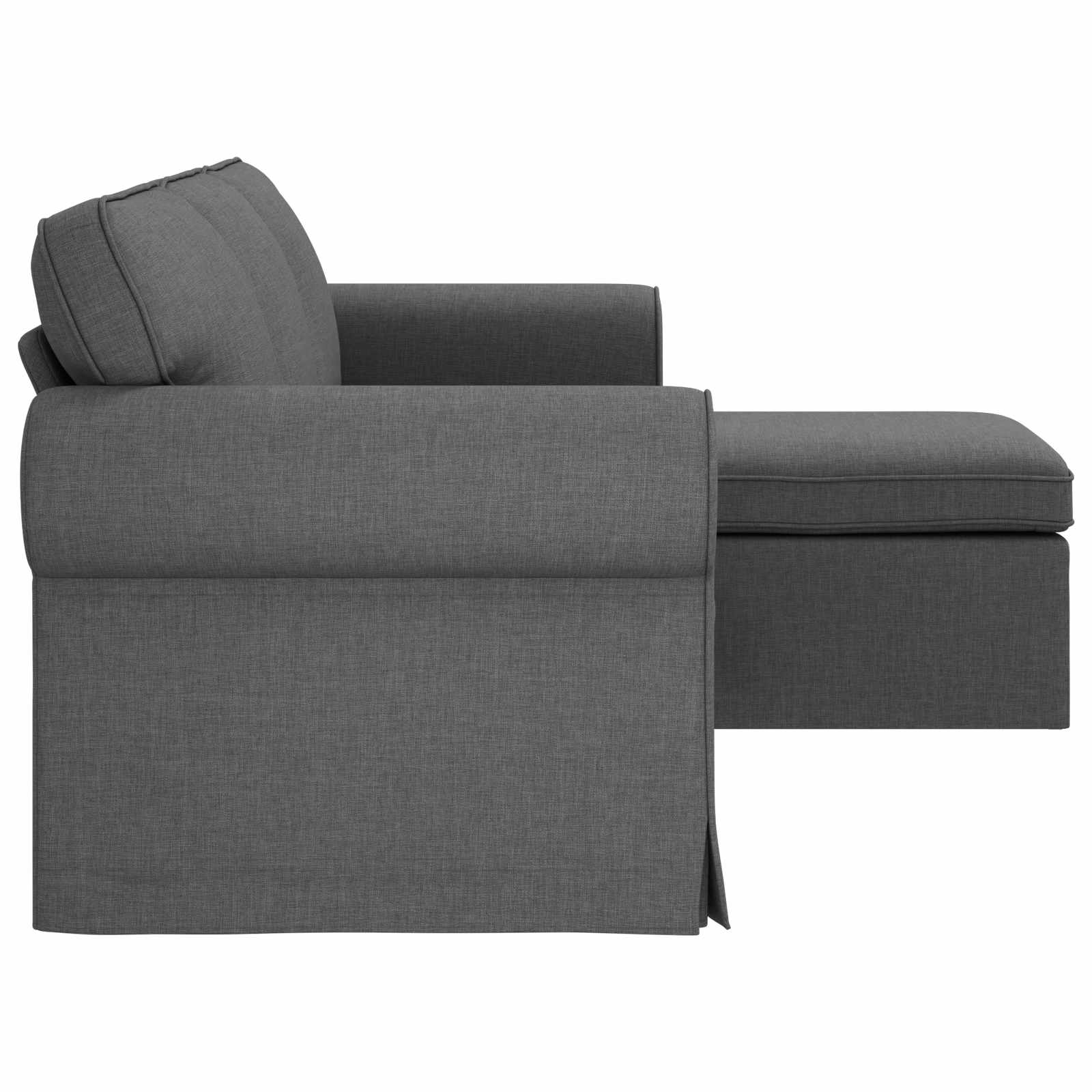 Sofa Dark Grey 195 x 138 x 80 cm Fabric