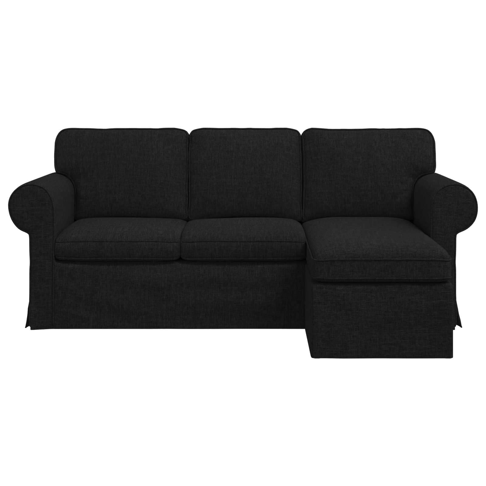 Sofa Black 195 x 138 x 80 cm Fabric