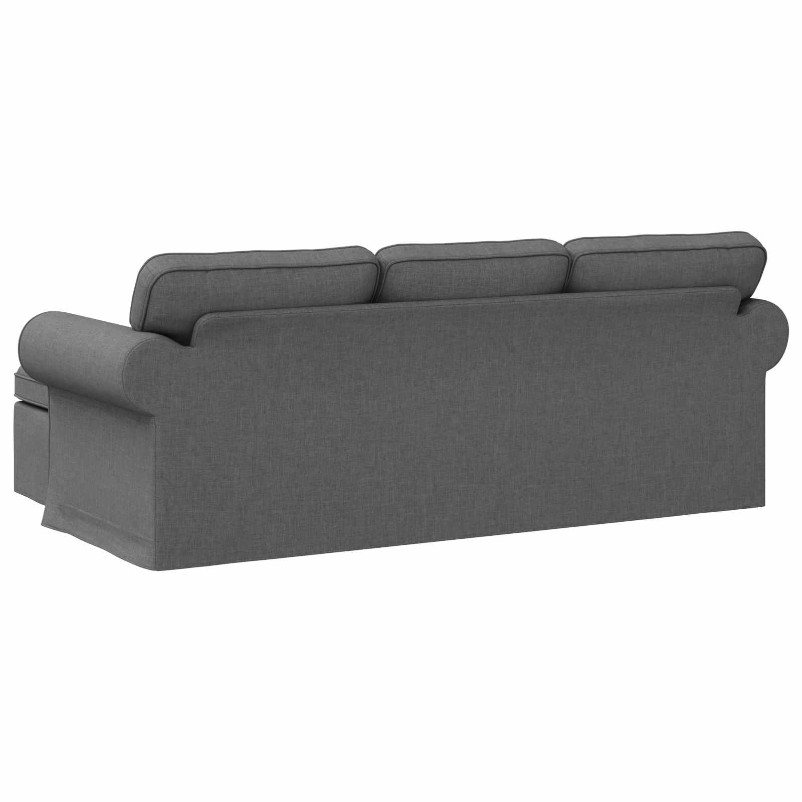 Sofa Dark Grey 215 x 138 x 80 cm Fabric