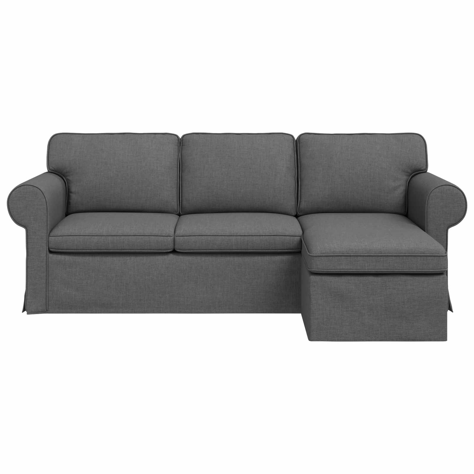 Sofa Dark Grey 215 x 138 x 80 cm Fabric