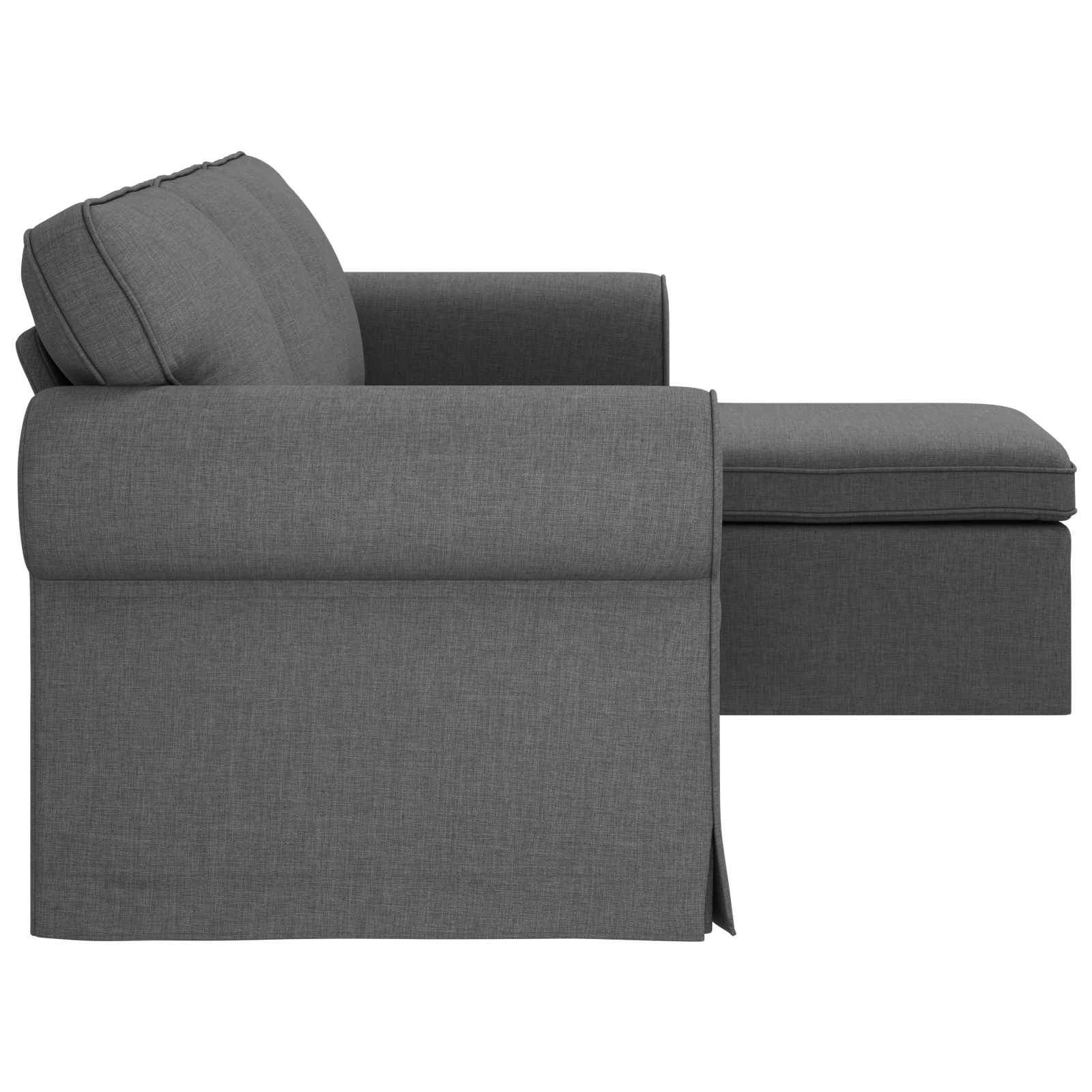 Sofa Dark Grey 215 x 138 x 80 cm Fabric