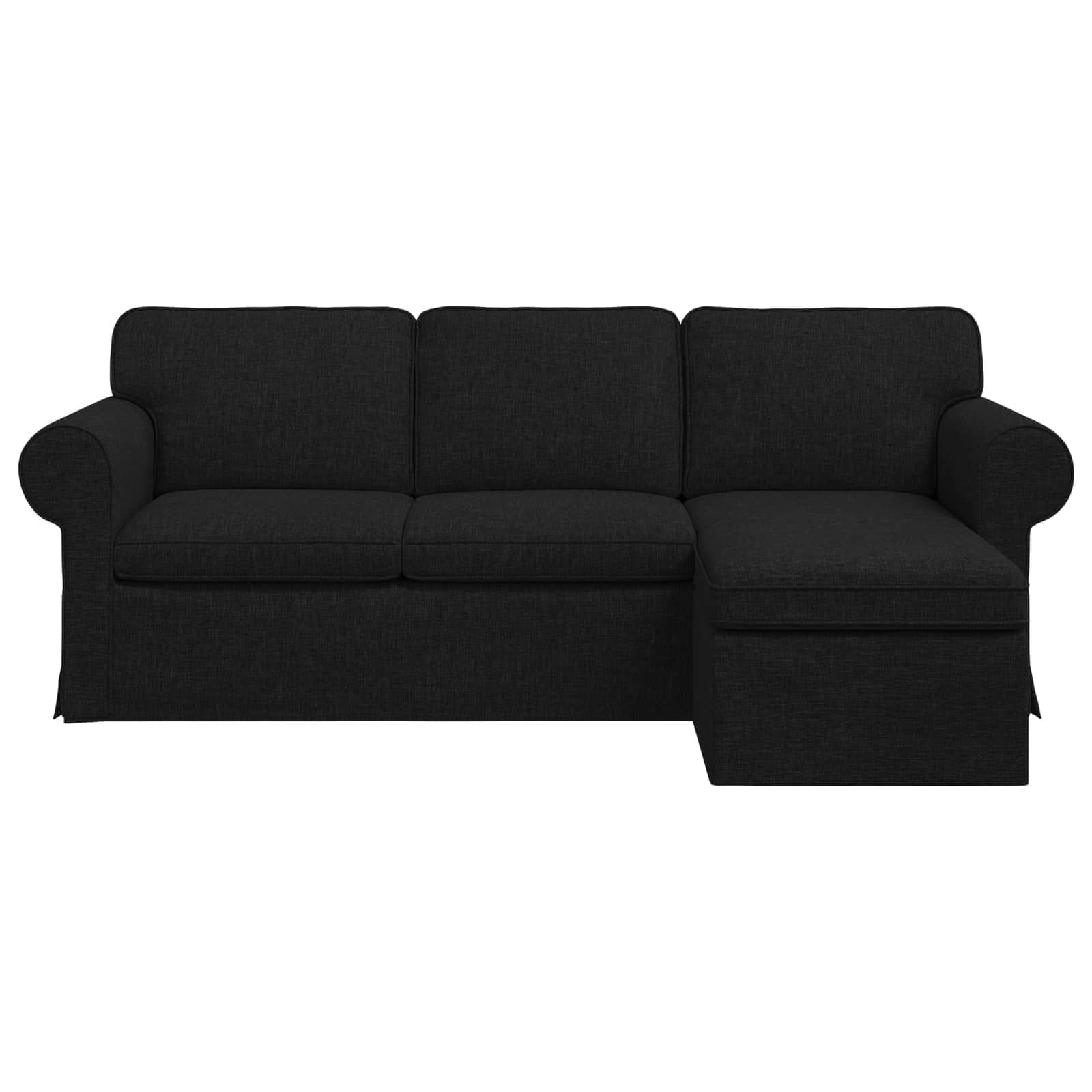 Sofa Black 215 x 138 x 80 cm Fabric
