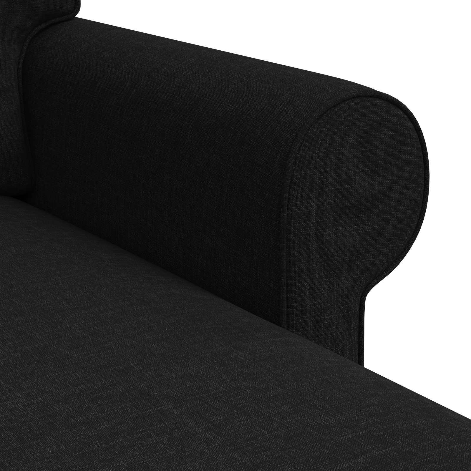 Sofa Black 215 x 138 x 80 cm Fabric
