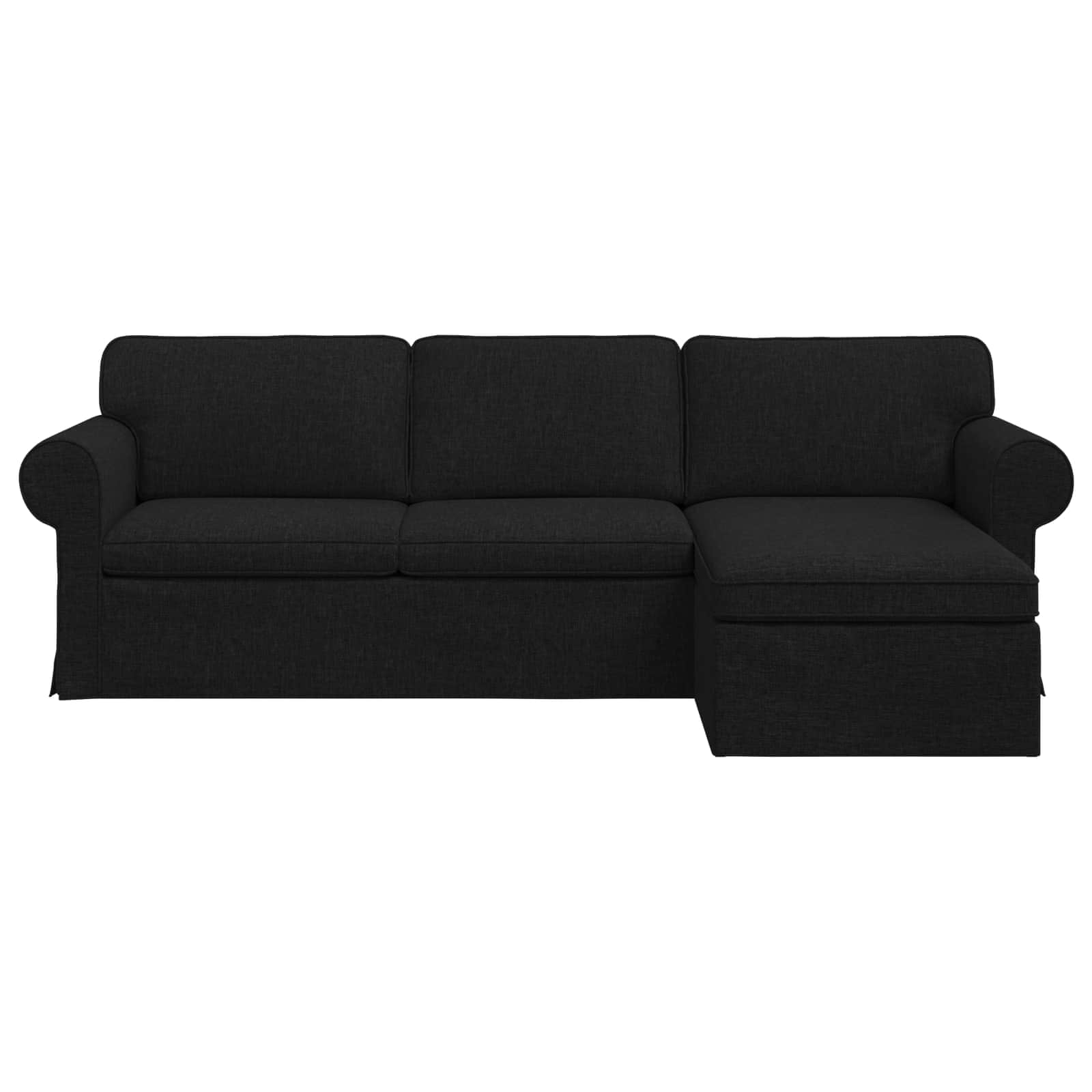 Sofa Black 245 x 138 x 80 cm Fabric