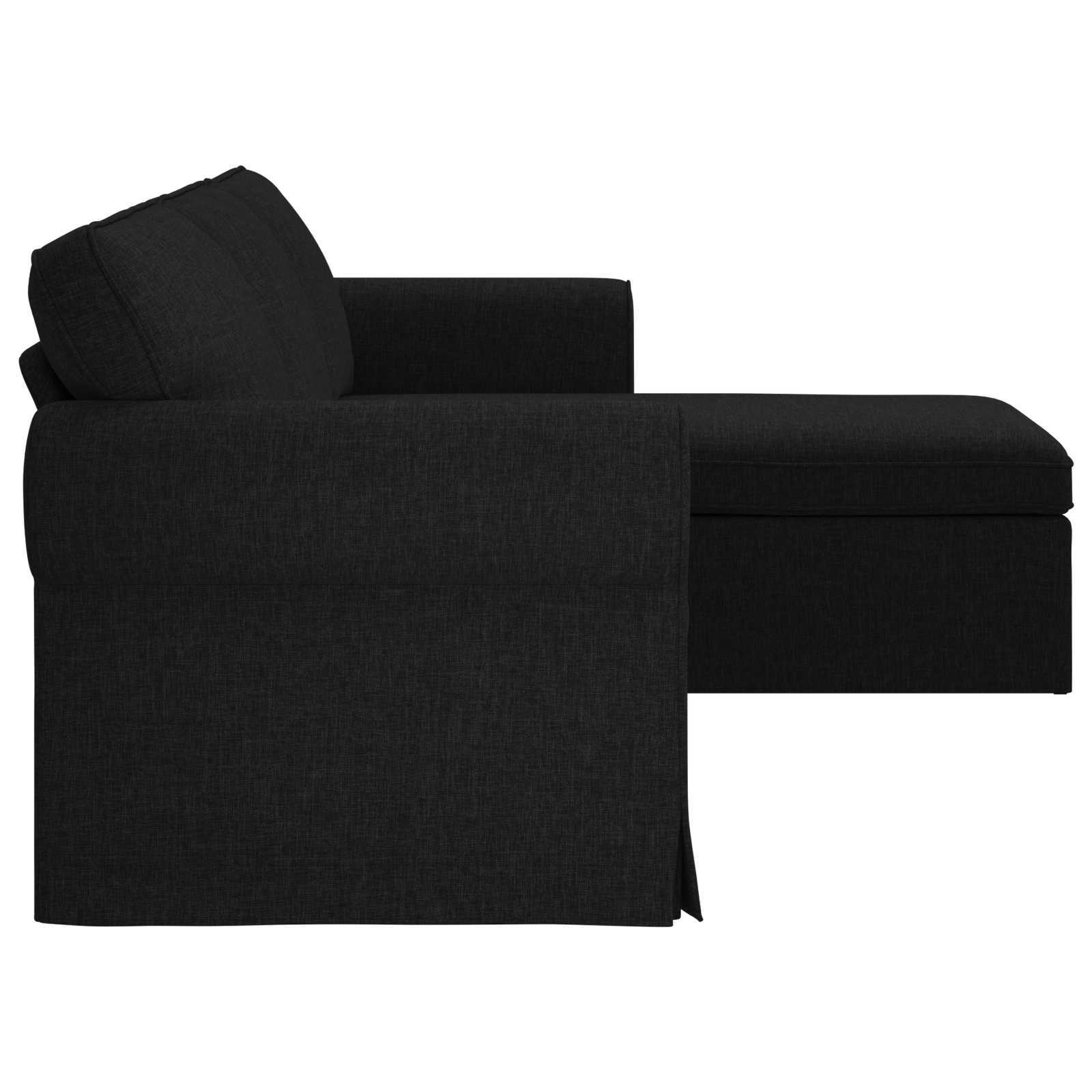 Sofa Black 245 x 138 x 80 cm Fabric