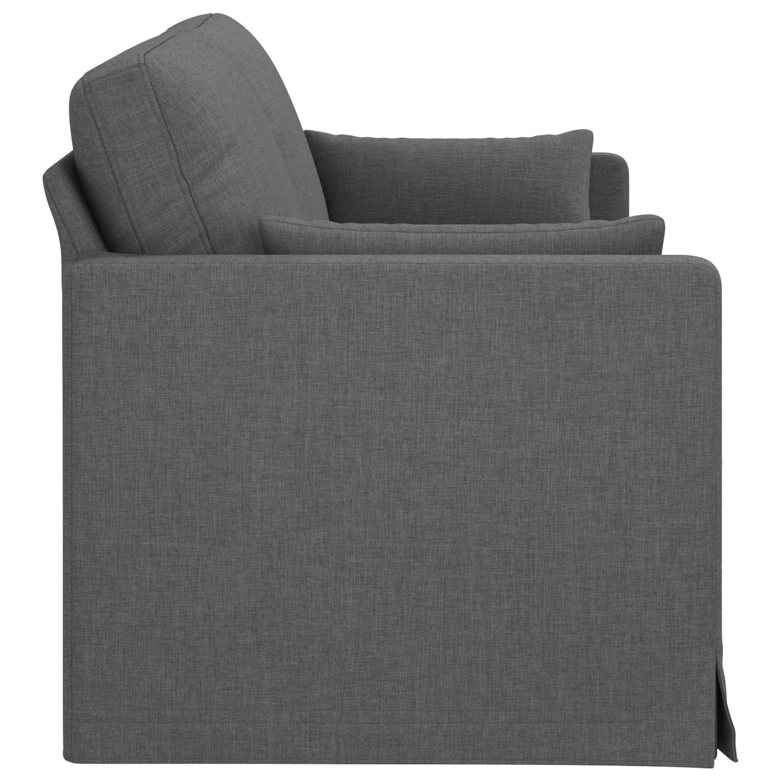 Sofa Dark Grey 198 x 78 x 80 cm Fabric