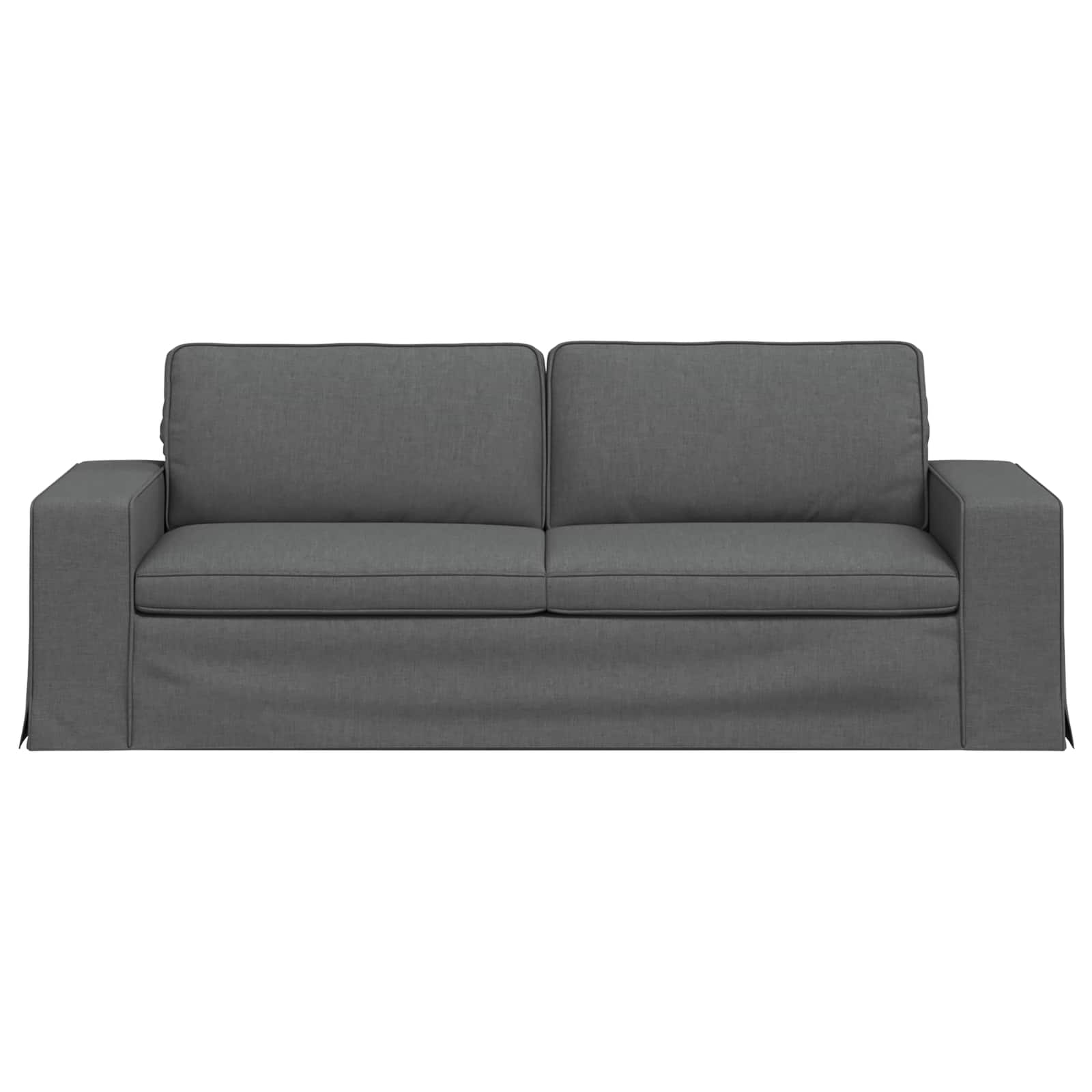 Sofa Dark Grey 222 x 80 x 82 cm Fabric
