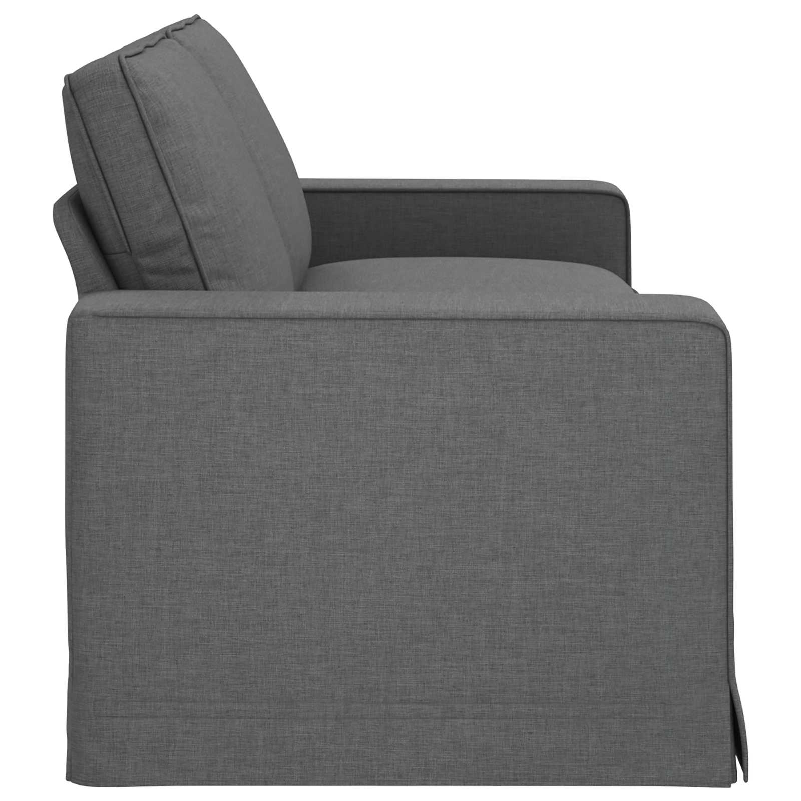 Sofa Dark Grey 222 x 80 x 82 cm Fabric