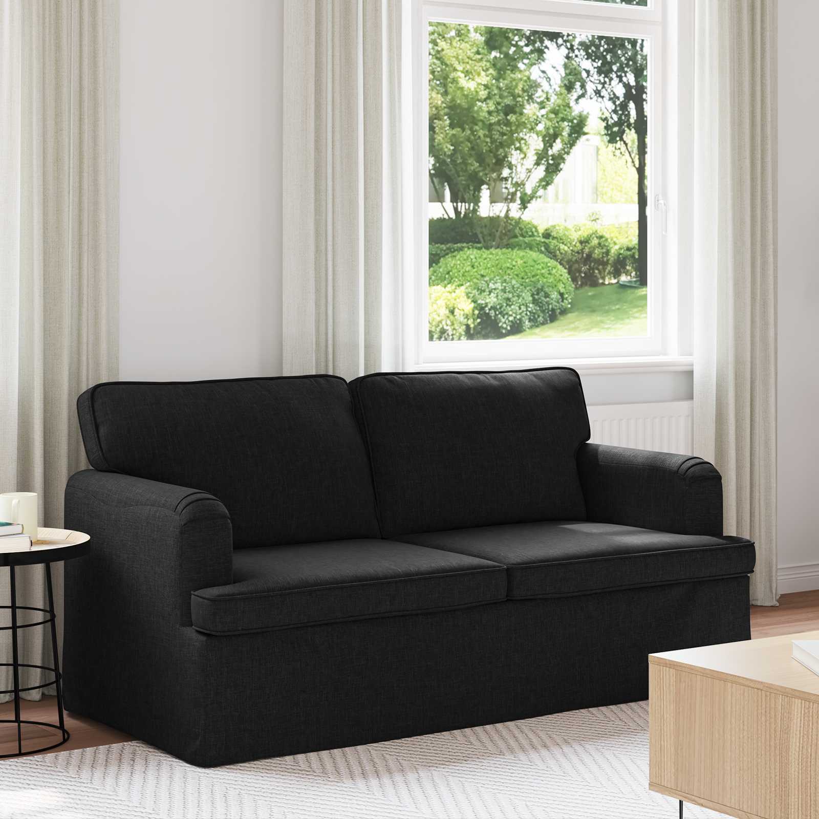 Sofa Black 162 x 80 x 85 cm Fabric