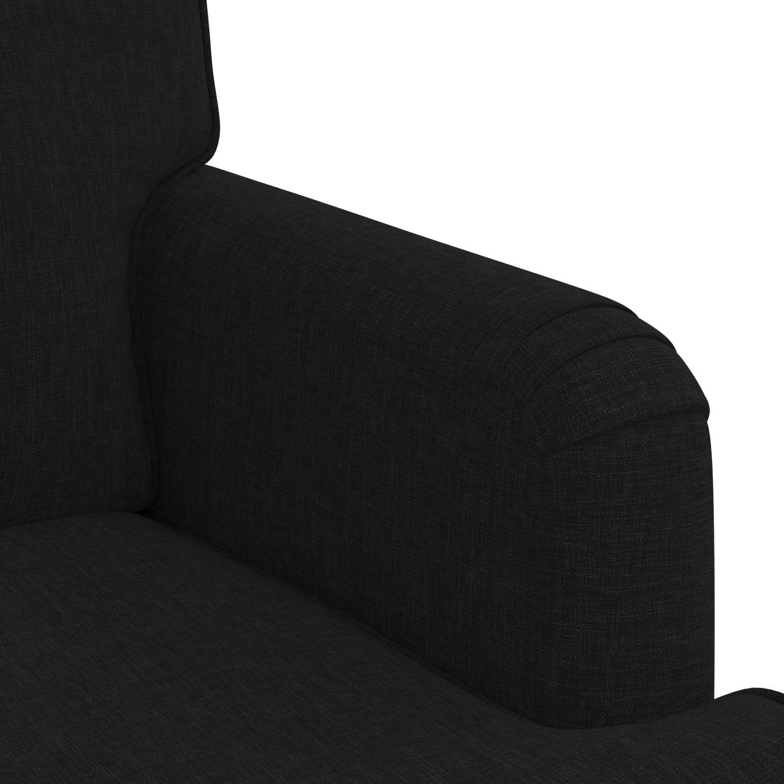 Sofa Black 201 x 80 x 85 cm Fabric