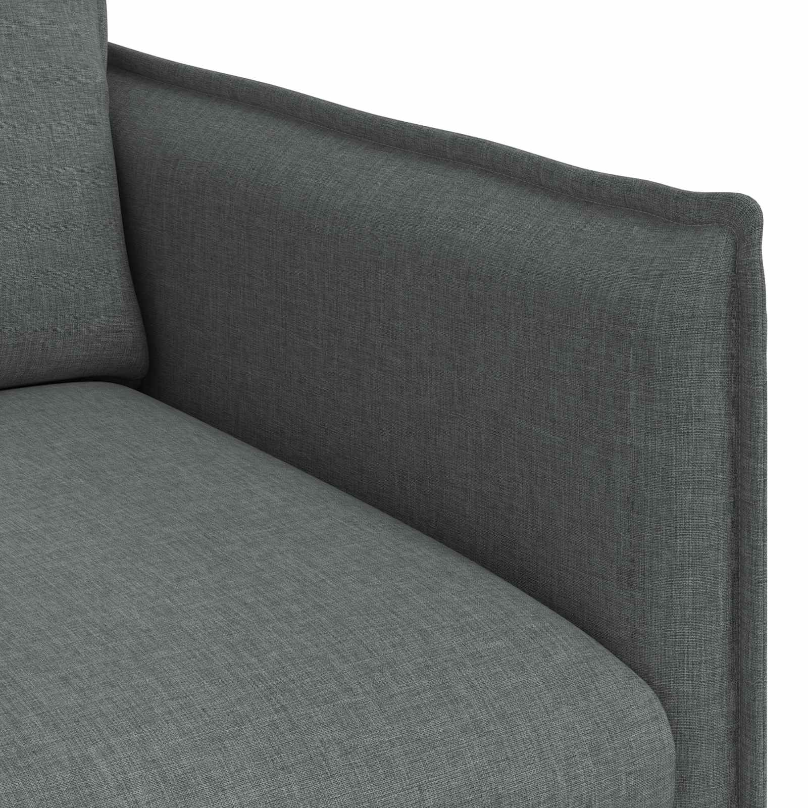 Sofa Dark Grey 136 x 82 x 85 cm Fabric