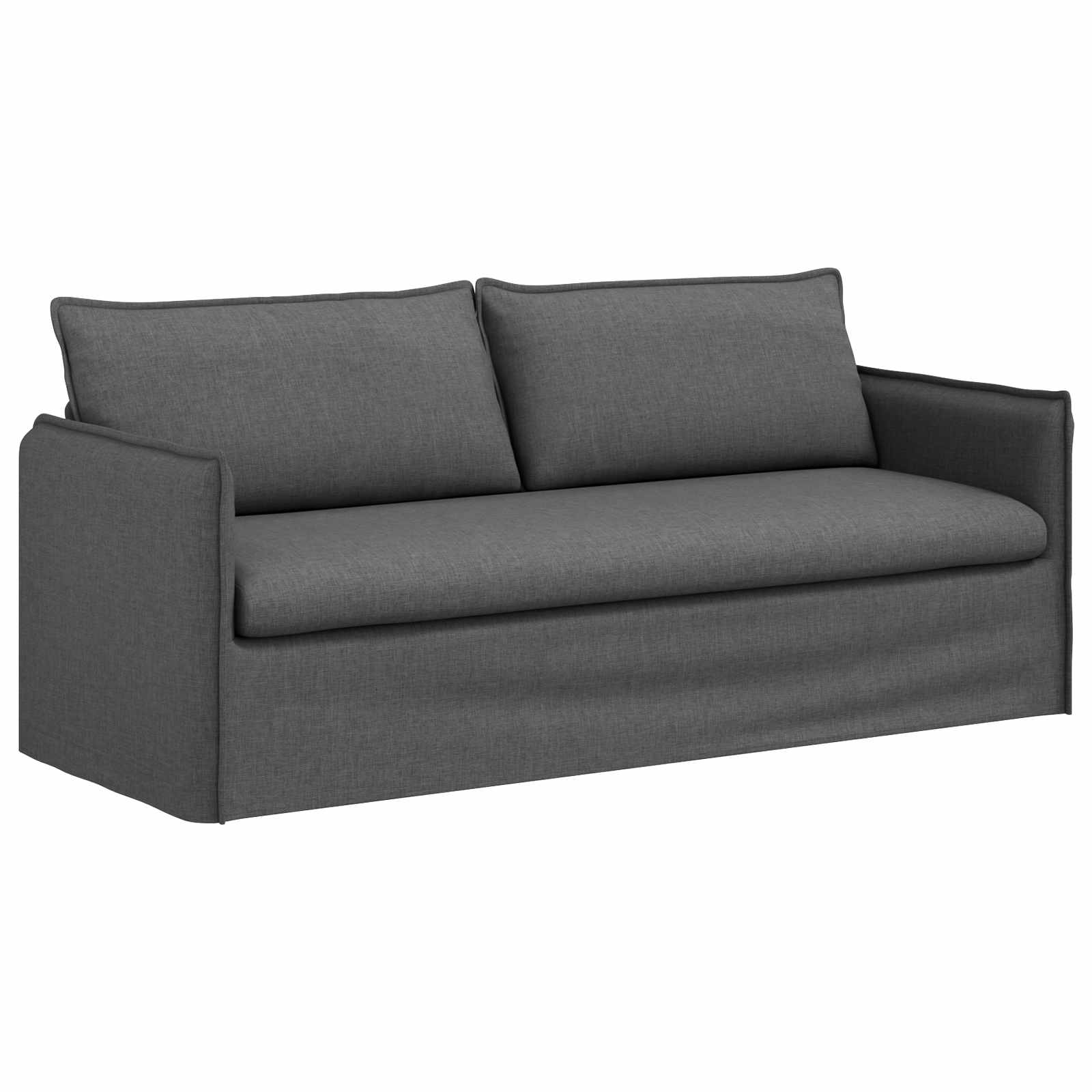 Sofa Dark Grey 196 x 82 x 85 cm Fabric
