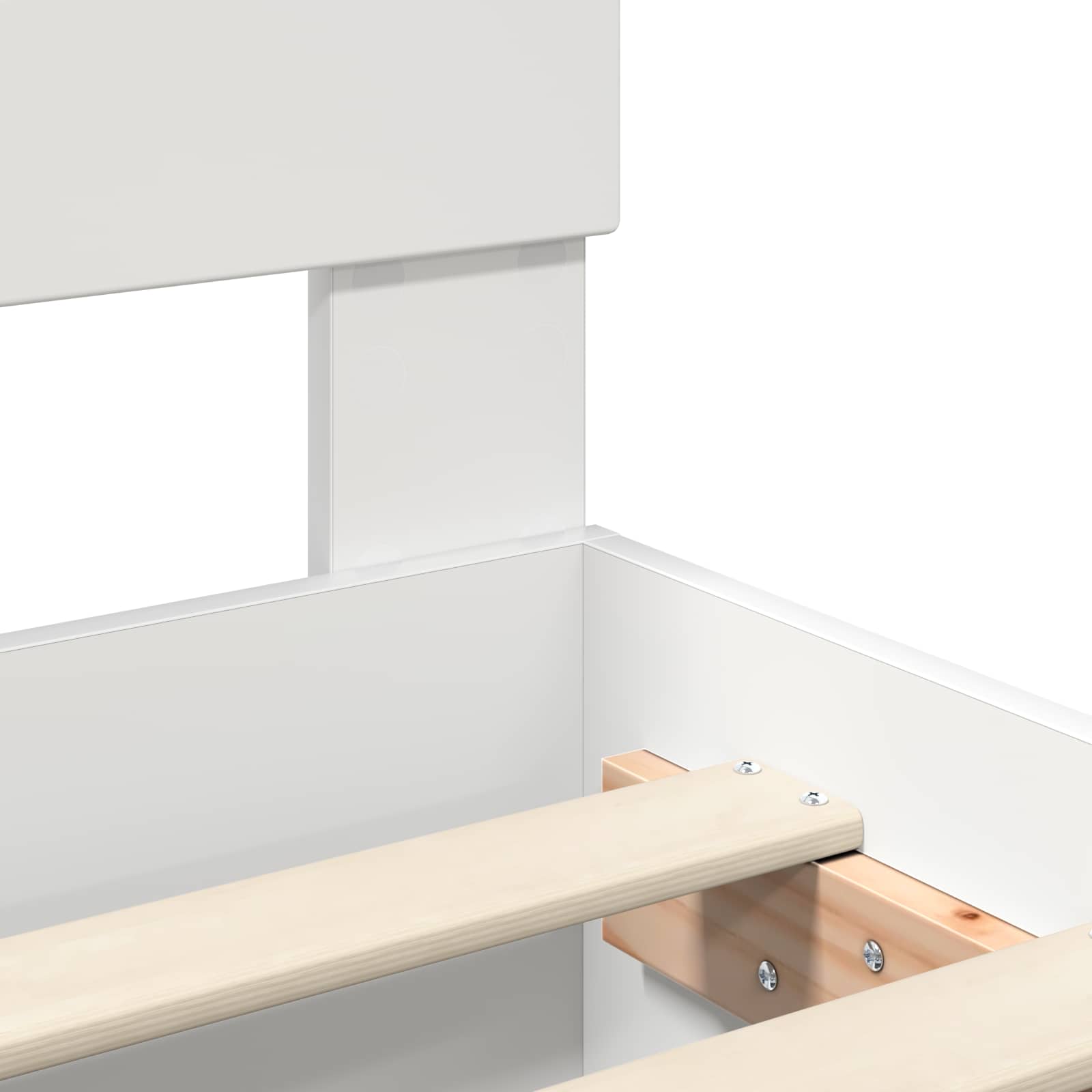 Bed Frame with Headboard White 150 x 200 cm Engineered Wood