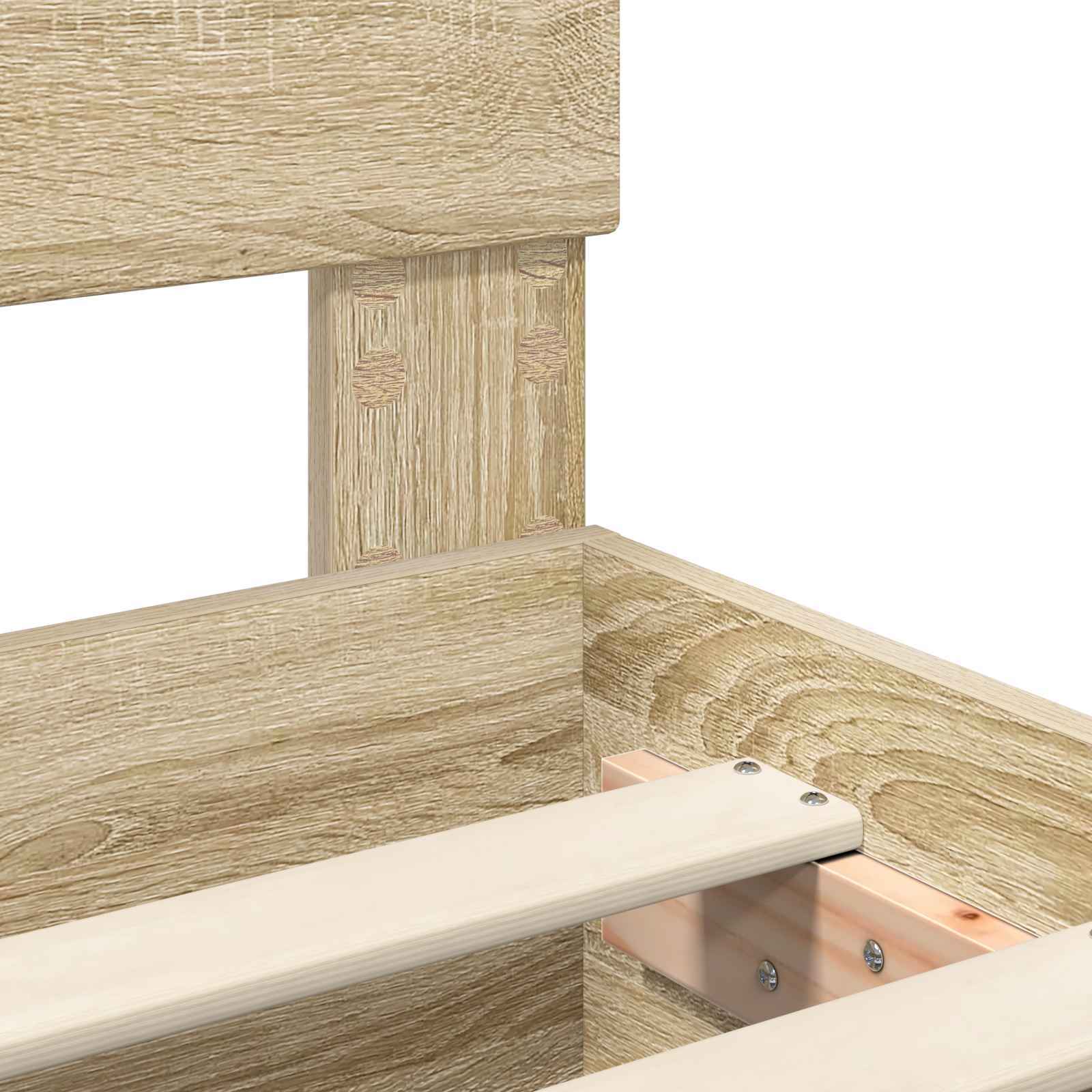 Bed Frame with Headboard Sonoma Oak 90 x 190 cm Engineered Wood