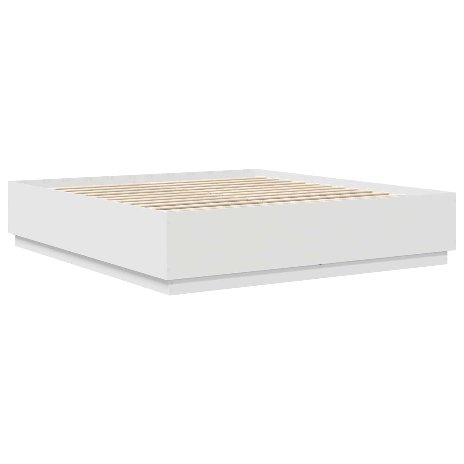 Bed Frame with Headboard White 180 x 200 cm Engineered Wood