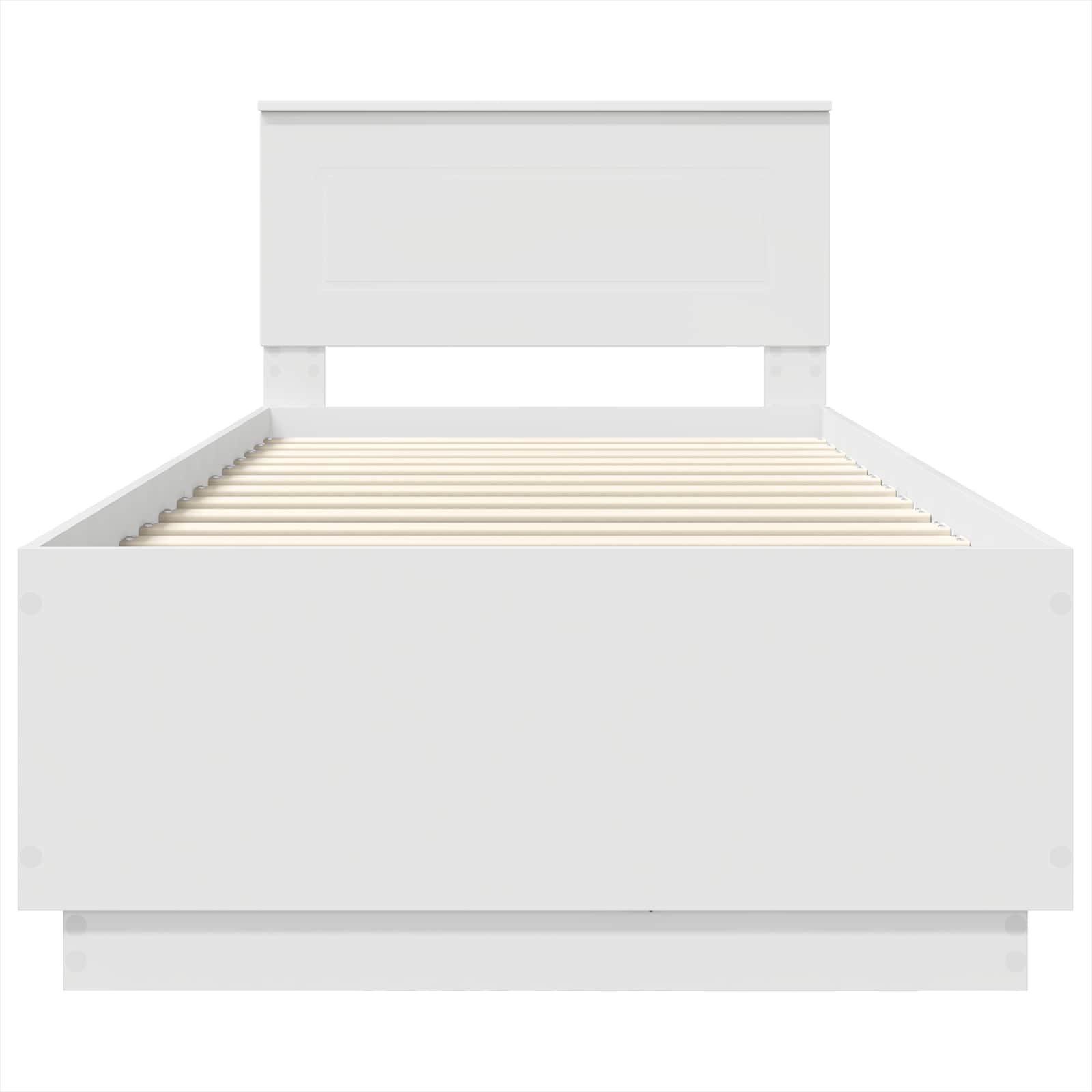 Bed Frame with Headboard White 90 x 190 cm Engineered Wood