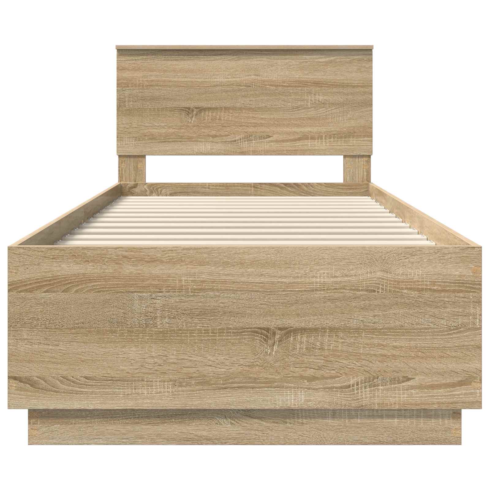 Bed Frame with Headboard Sonoma Oak 90 x 190 cm Engineered Wood