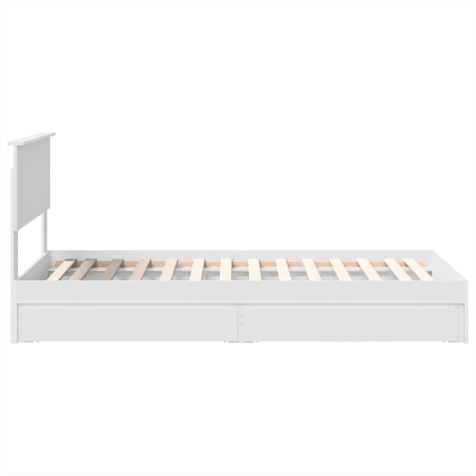 Storage Bed with Drawer White 90 x 190 cm Engineered Wood