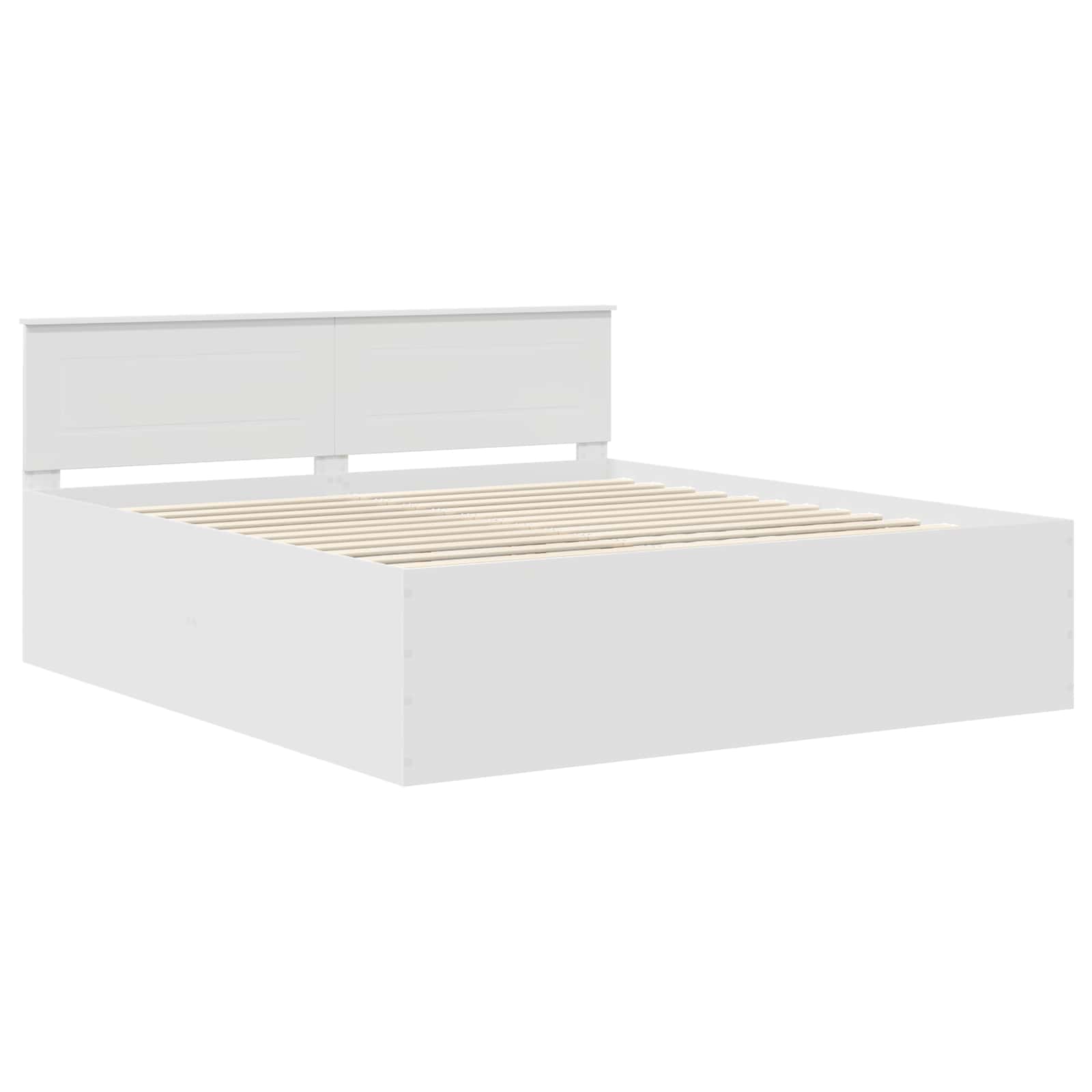 Bed Frame with Headboard White 180 x 200 cm Engineered Wood
