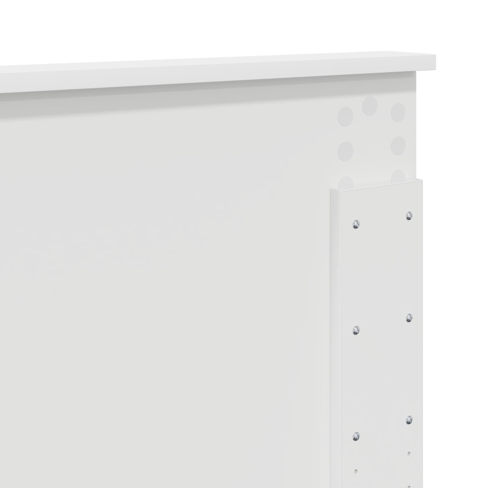Bed Frame with Headboard White 150 x 200 cm Engineered Wood