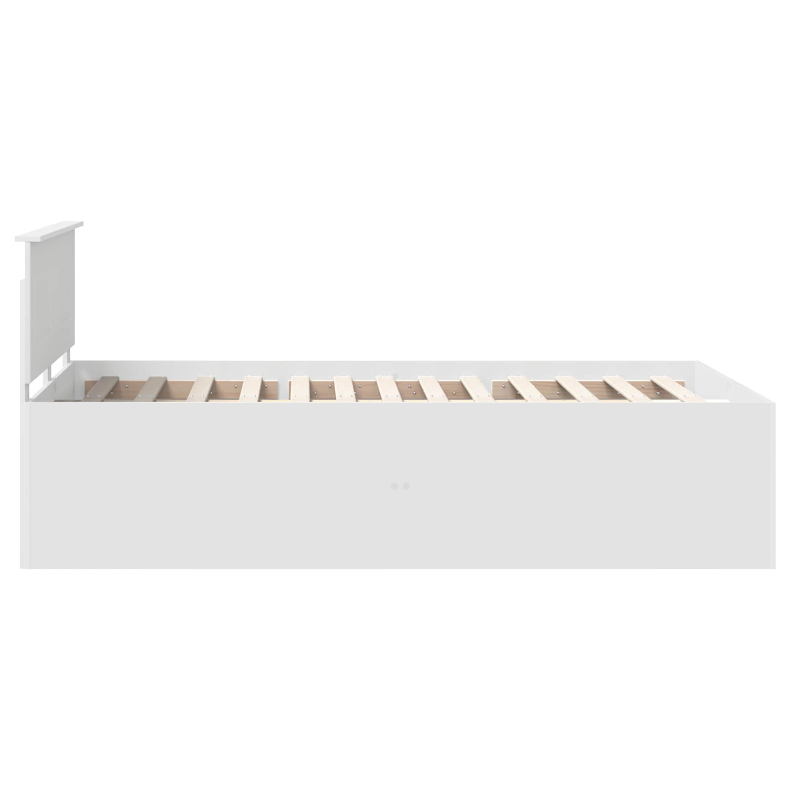 Bed Frame with Headboard White 135 x 190 cm Engineered Wood