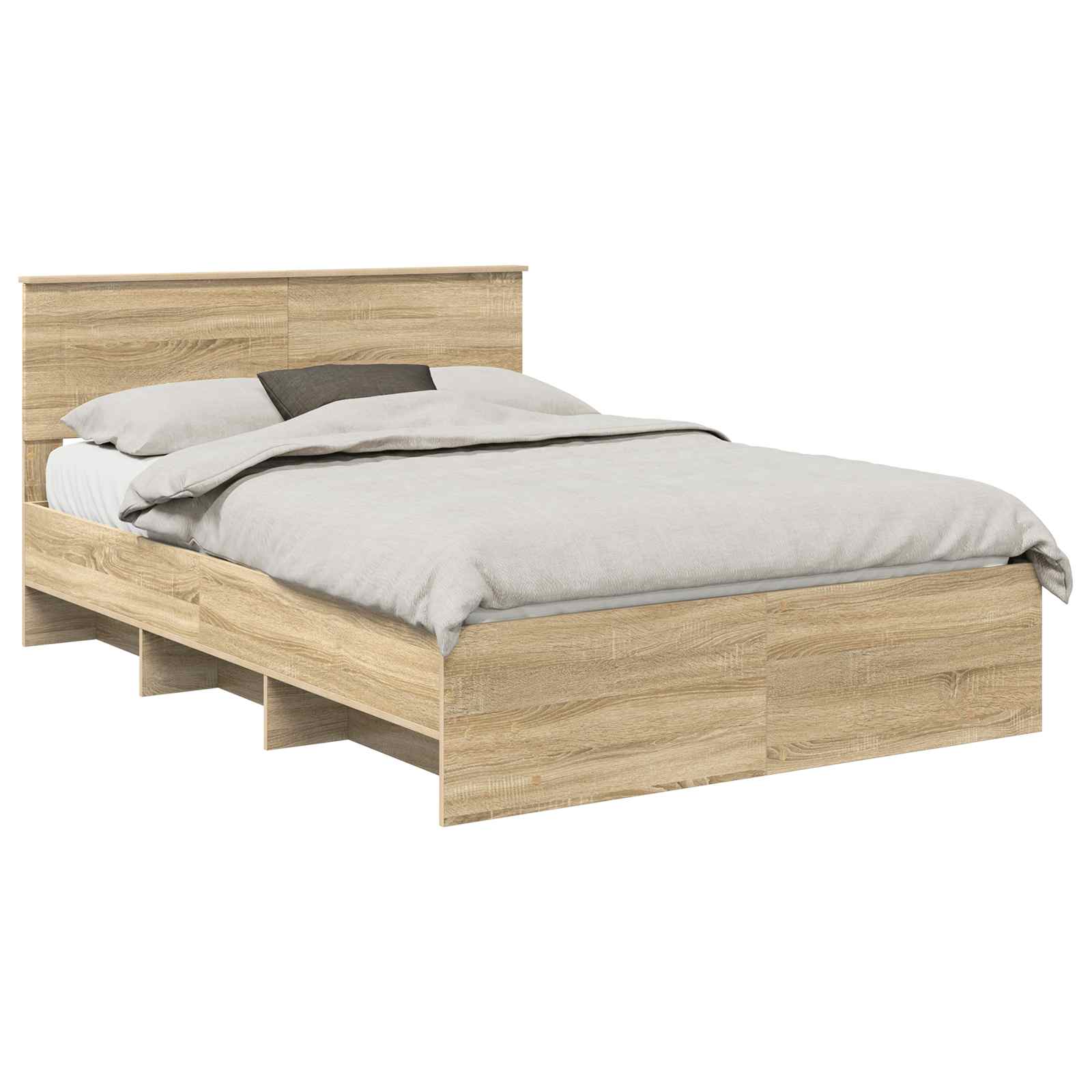 Bed Frame Sonoma Oak 150 x 200 cm Engineered Wood