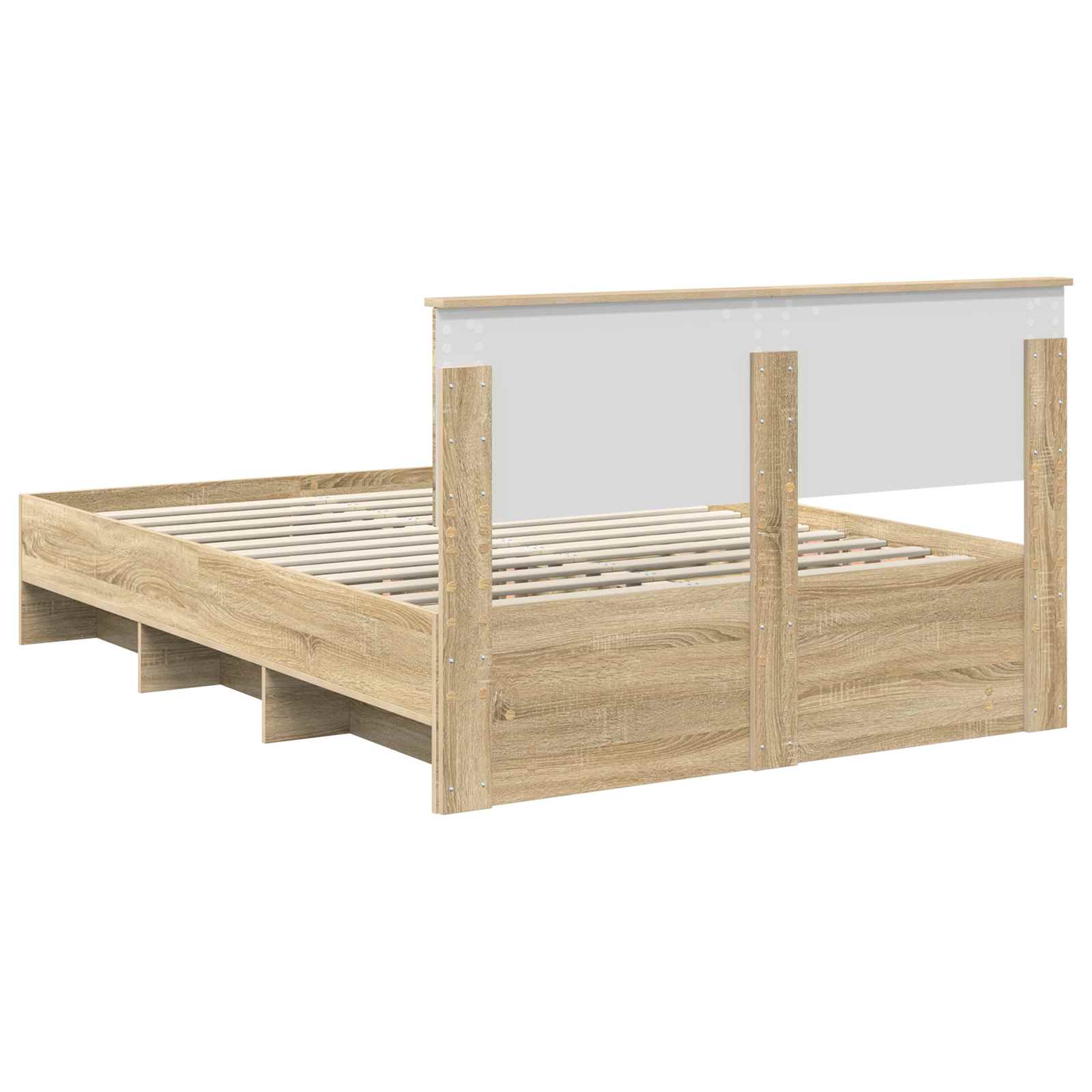 Bed Frame Sonoma Oak 150 x 200 cm Engineered Wood