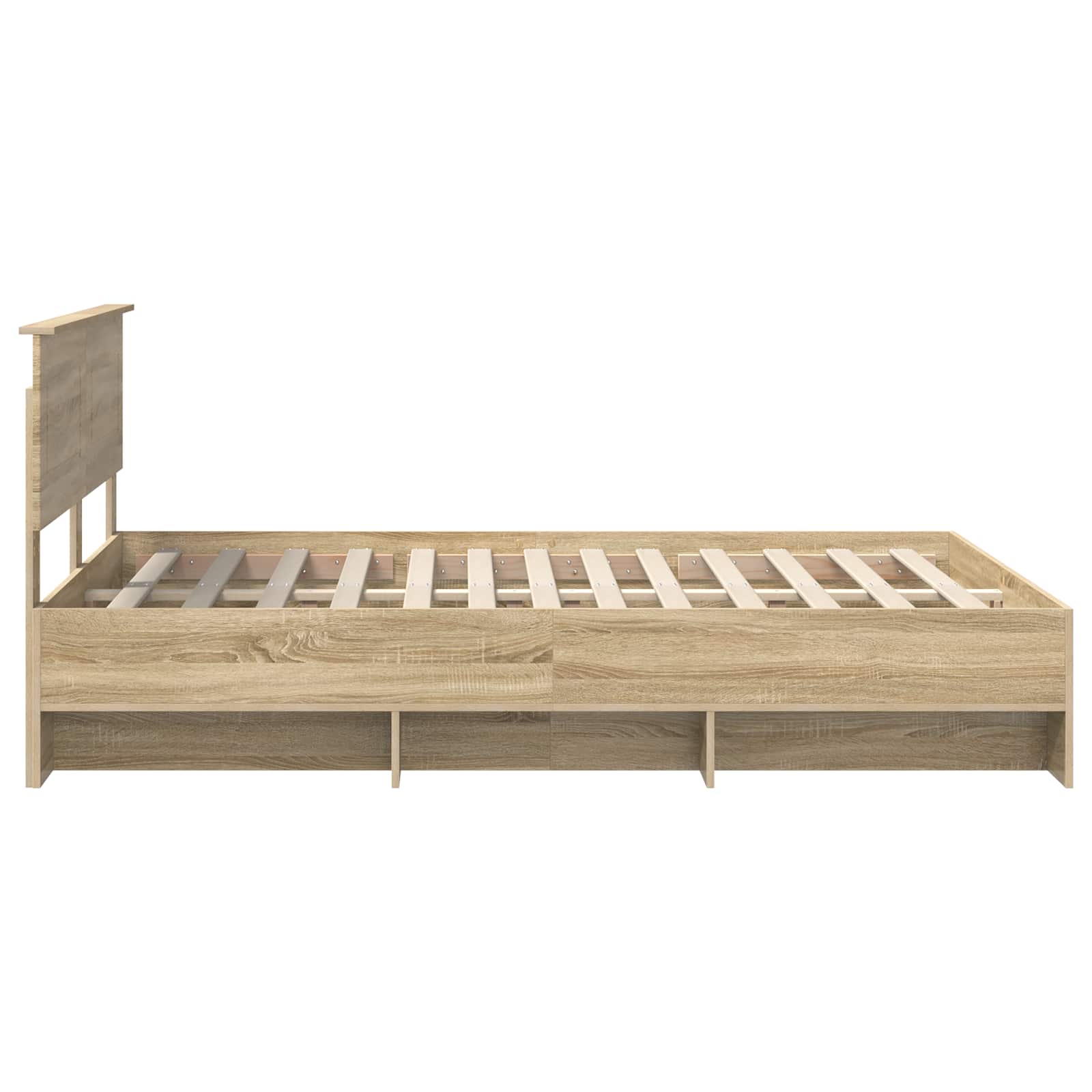 Bed Frame Sonoma Oak 150 x 200 cm Engineered Wood