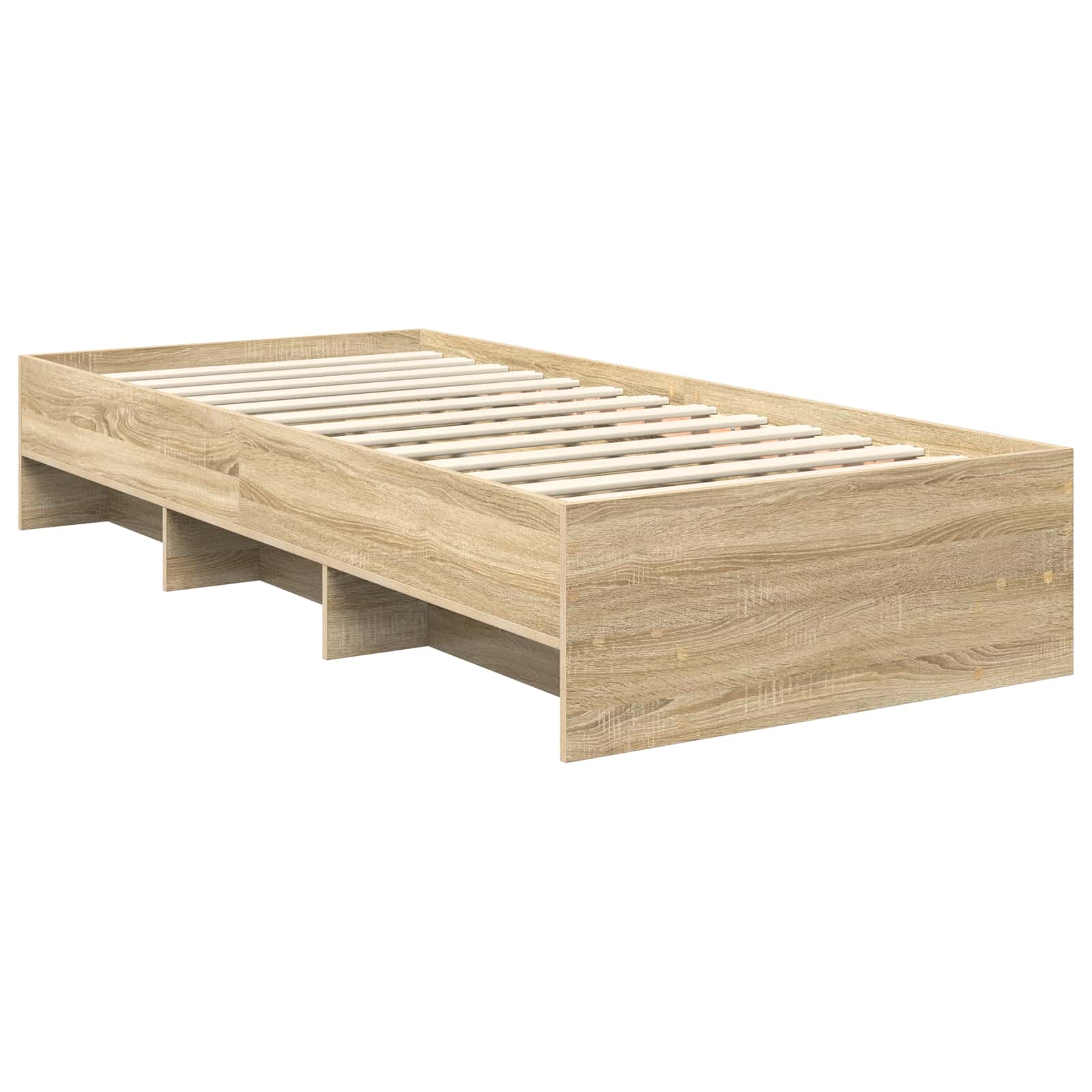 Bed Frame with Headboard Sonoma Oak 90 x 200 cm Engineered Wood