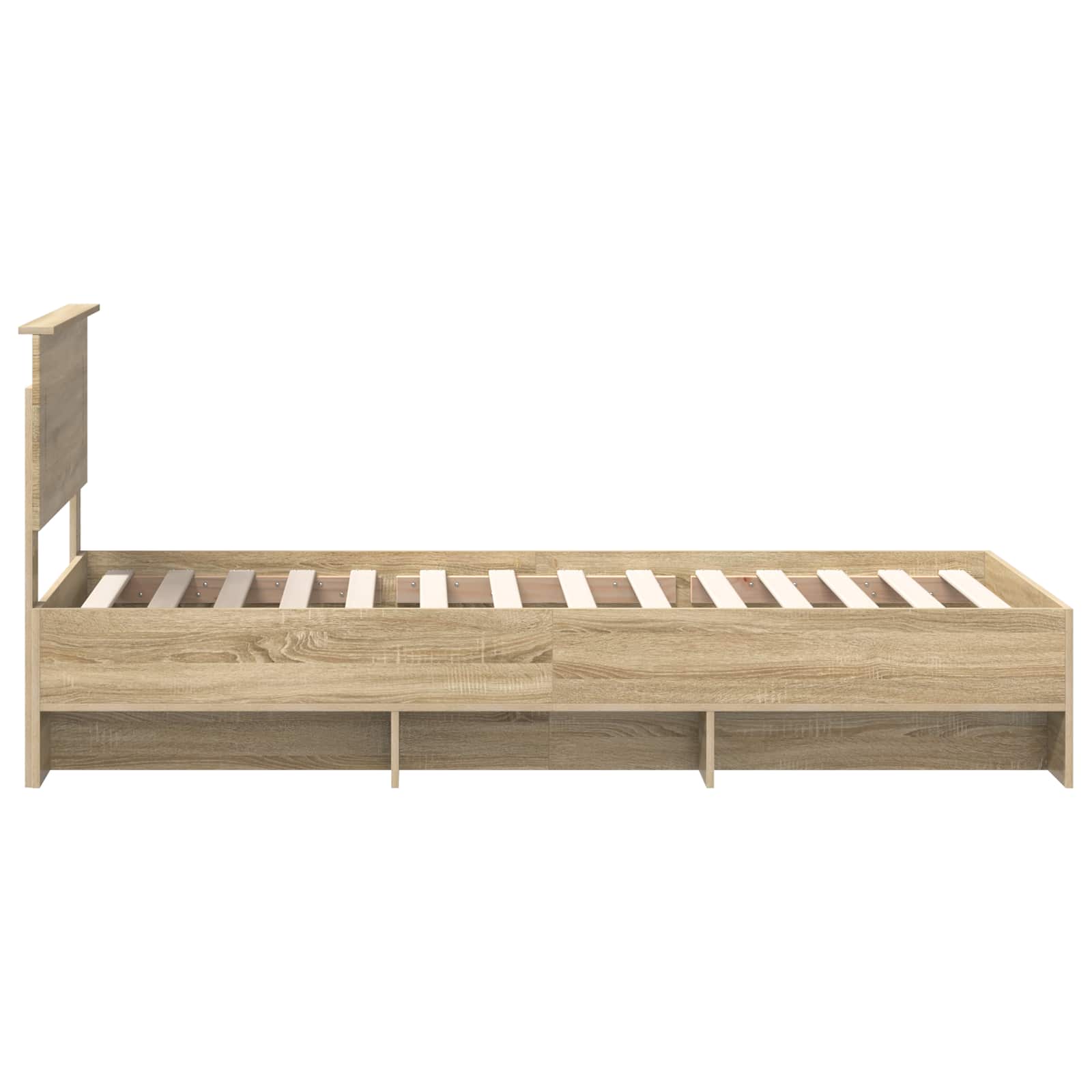 Bed Frame with Headboard Sonoma Oak 90 x 200 cm Engineered Wood
