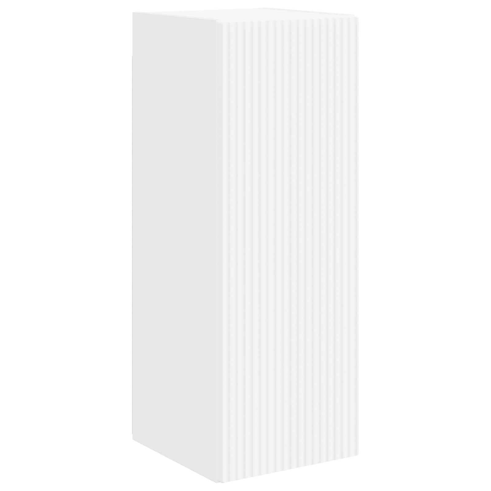 TV Wall Cabinet Set 4 pcs White Engineered Wood