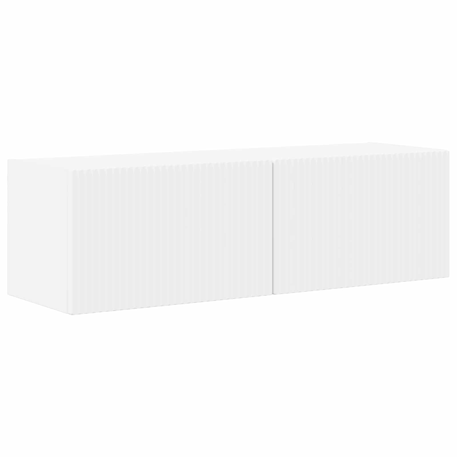TV Wall Cabinet Set 4 pcs White Engineered Wood