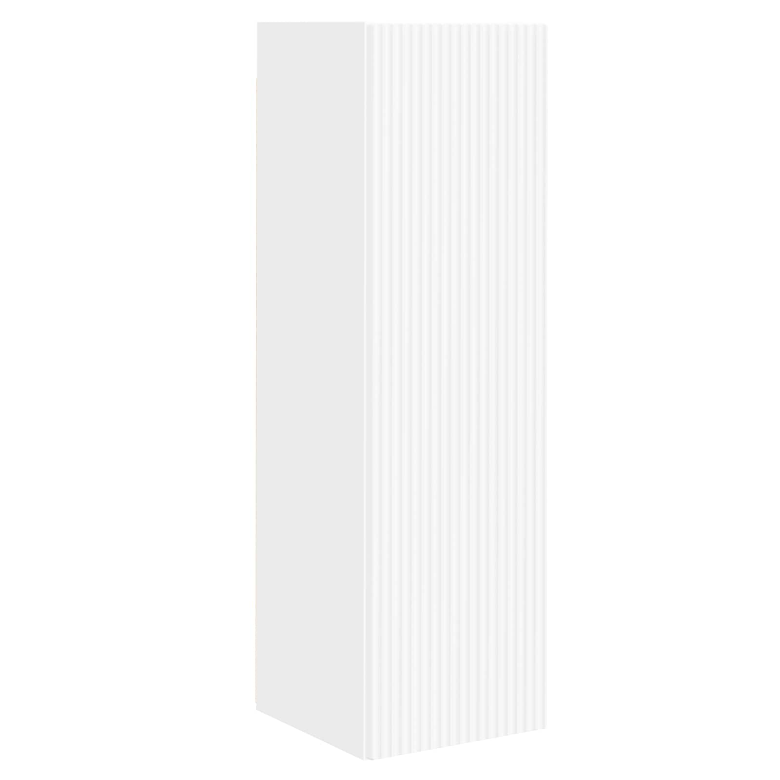 TV Wall Cabinet Set Wall-mounted 4 pcs White Engineered Wood