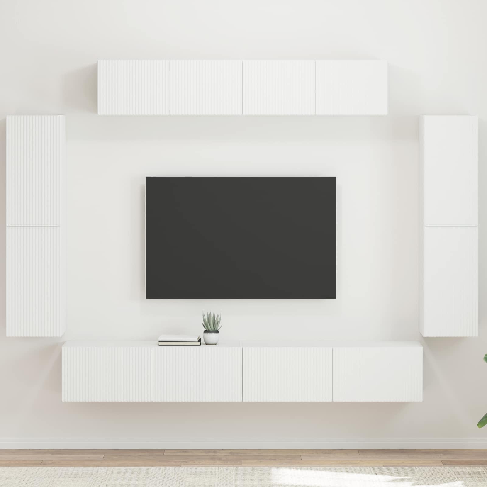 TV Cabinet 8 pcs White