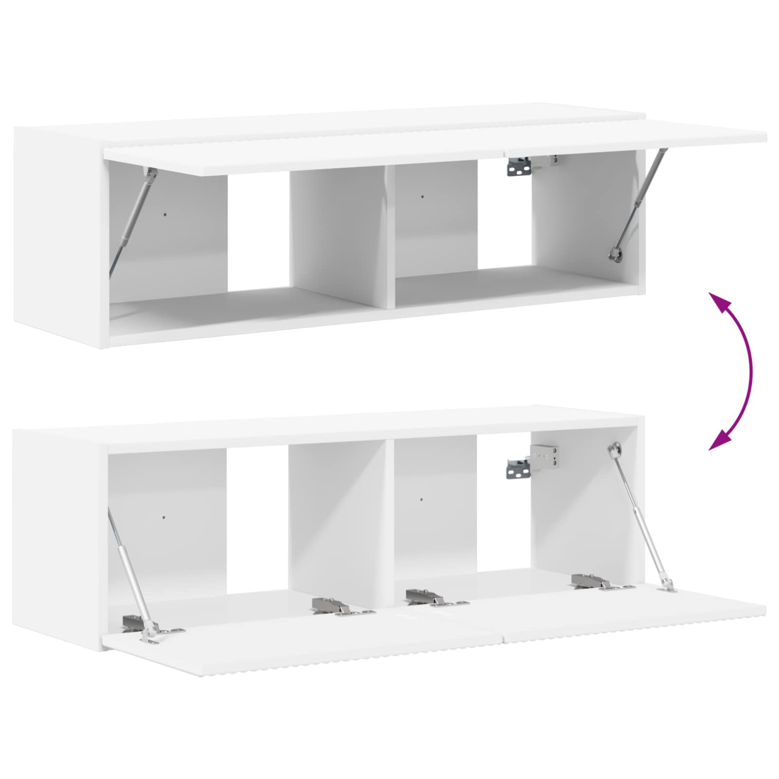 TV Cabinet 8 pcs White